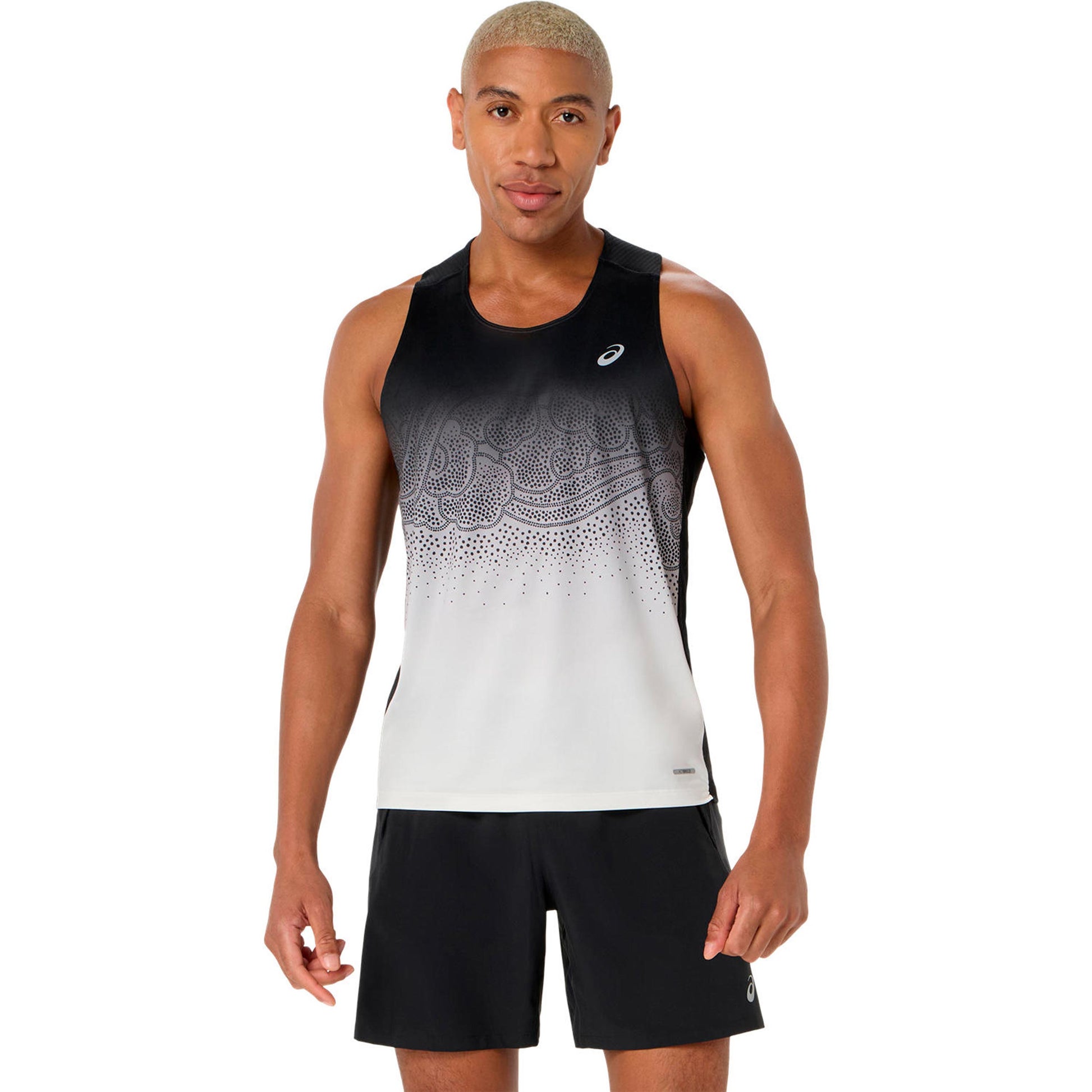 ASICS Road Fade Laufshirt Herren-schwarz, beige
