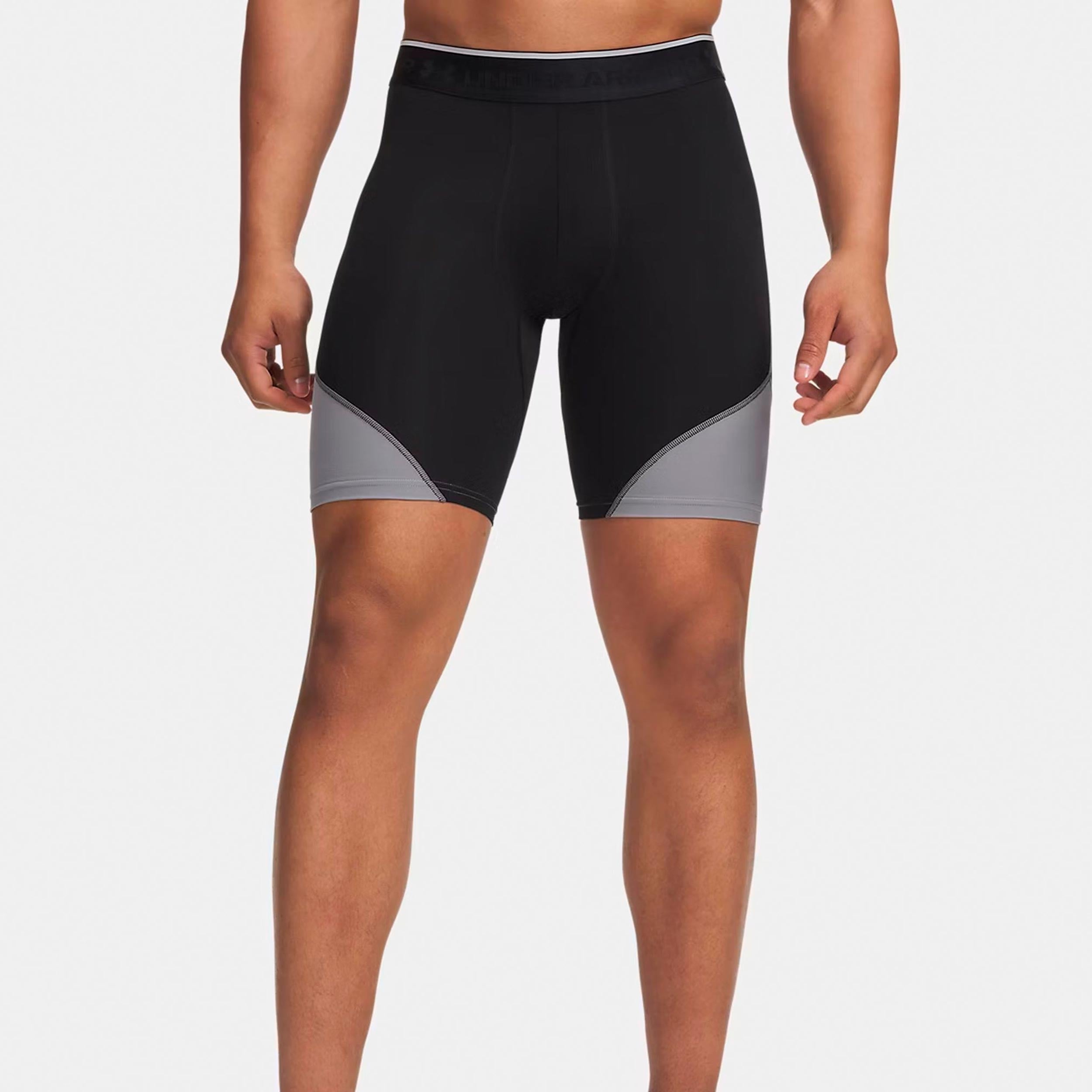 Under Armour Elite Long Shorts Herren - schwarz, silber