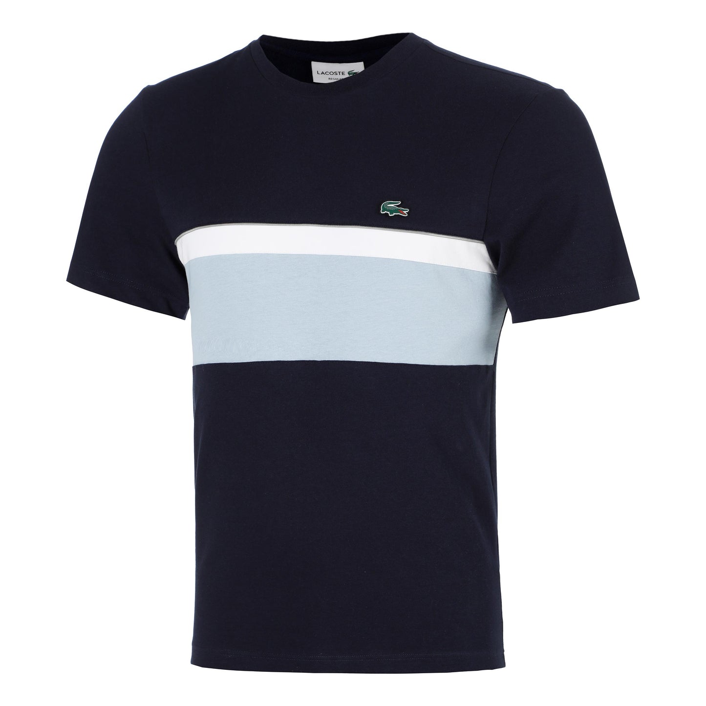 Lacoste Colorblock T-Shirt Herren - dunkelblau, weiß