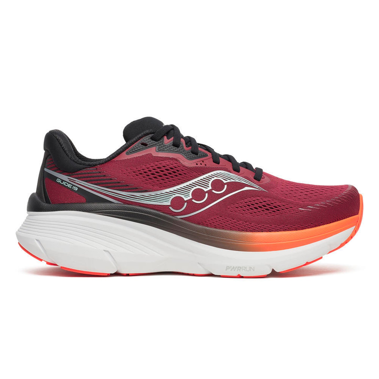 Saucony Guide 19 Stabilitätsschuh Herren-weinrot, orange
