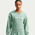 Court Fleece Crew Sweatshirt Damen - graugrün, grün