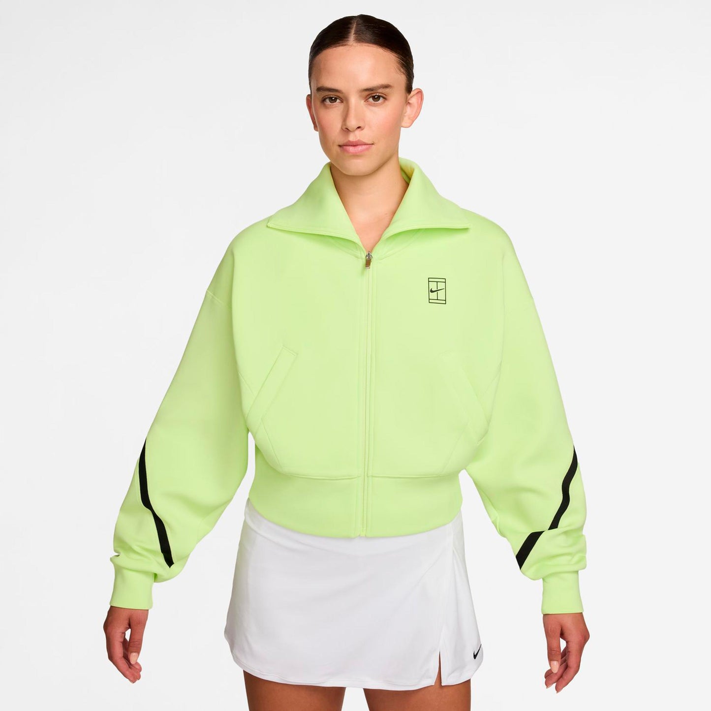Nike Court Dri-Fit Advantage  Trainingsjacke Damen-limette