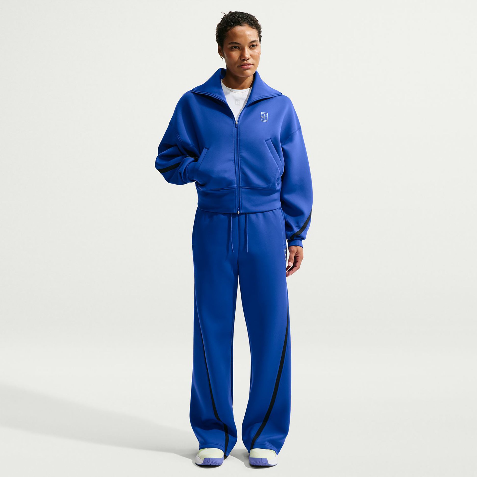 Nike Court Dri-Fit Advantage  Trainingsjacke Damen - blau