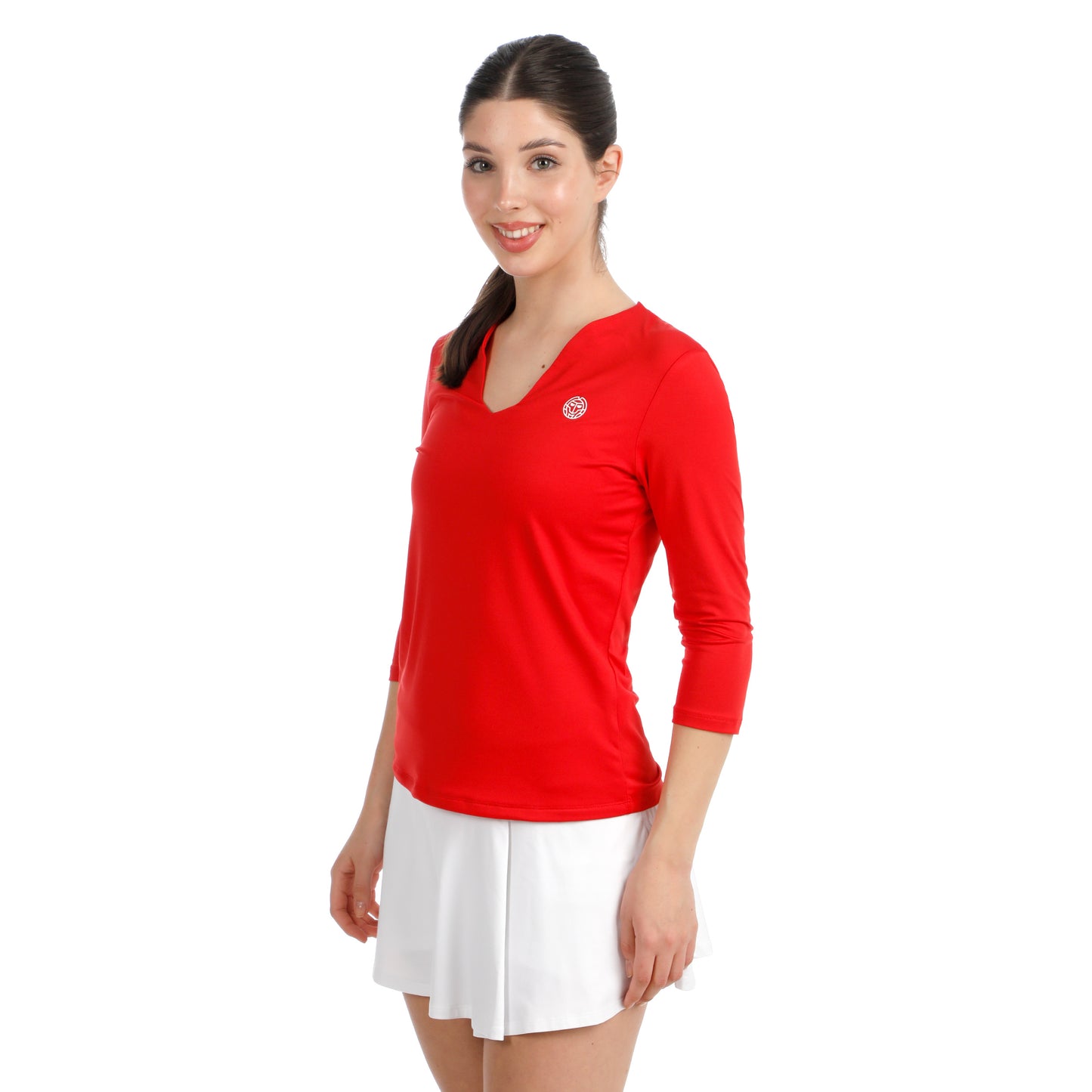 BIDI BADU Crew 2.0 V-Neck Longsleeve Damen-rot