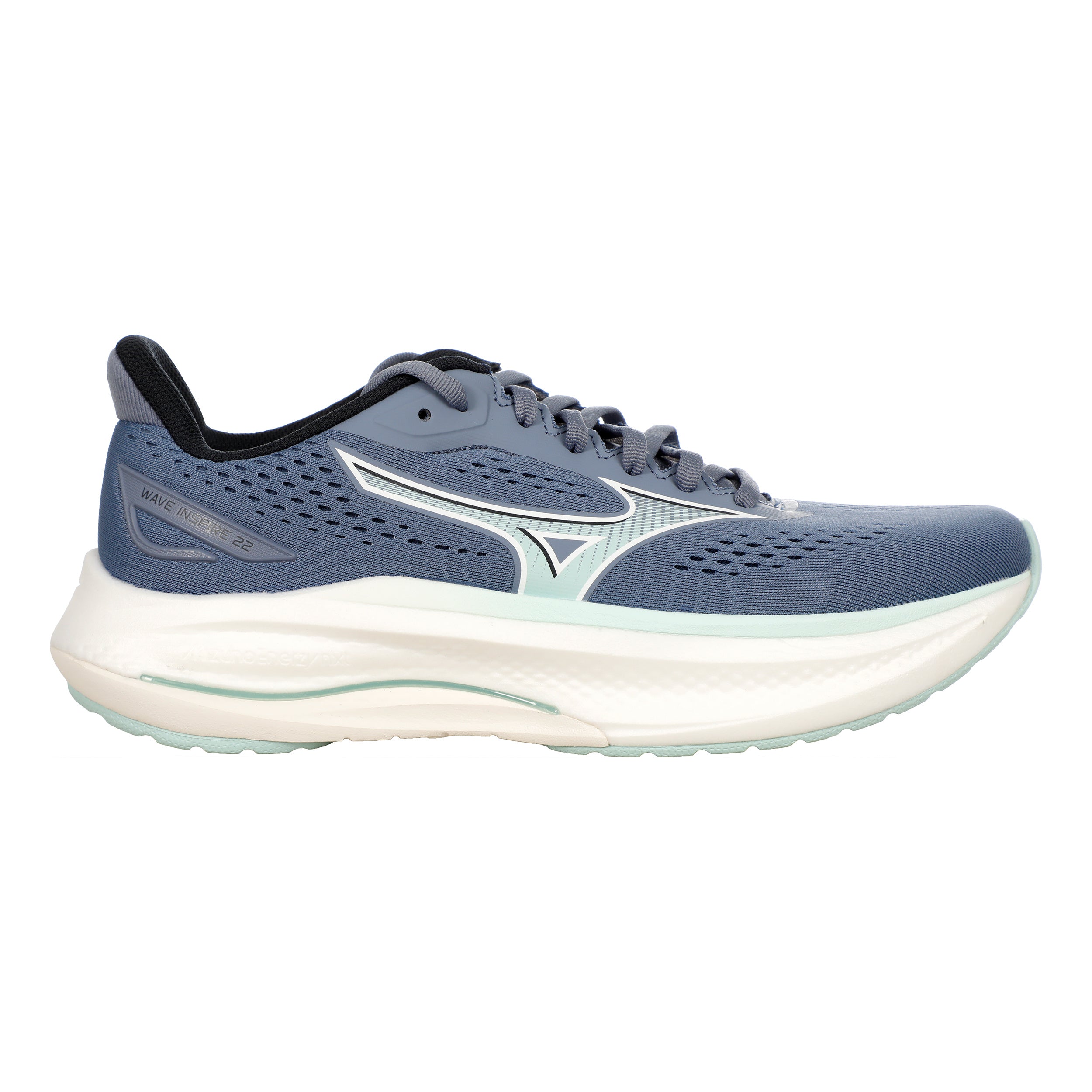 Mizuno Wave Inspire 22  Stabilitätsschuh Damen - blaugrau, mint