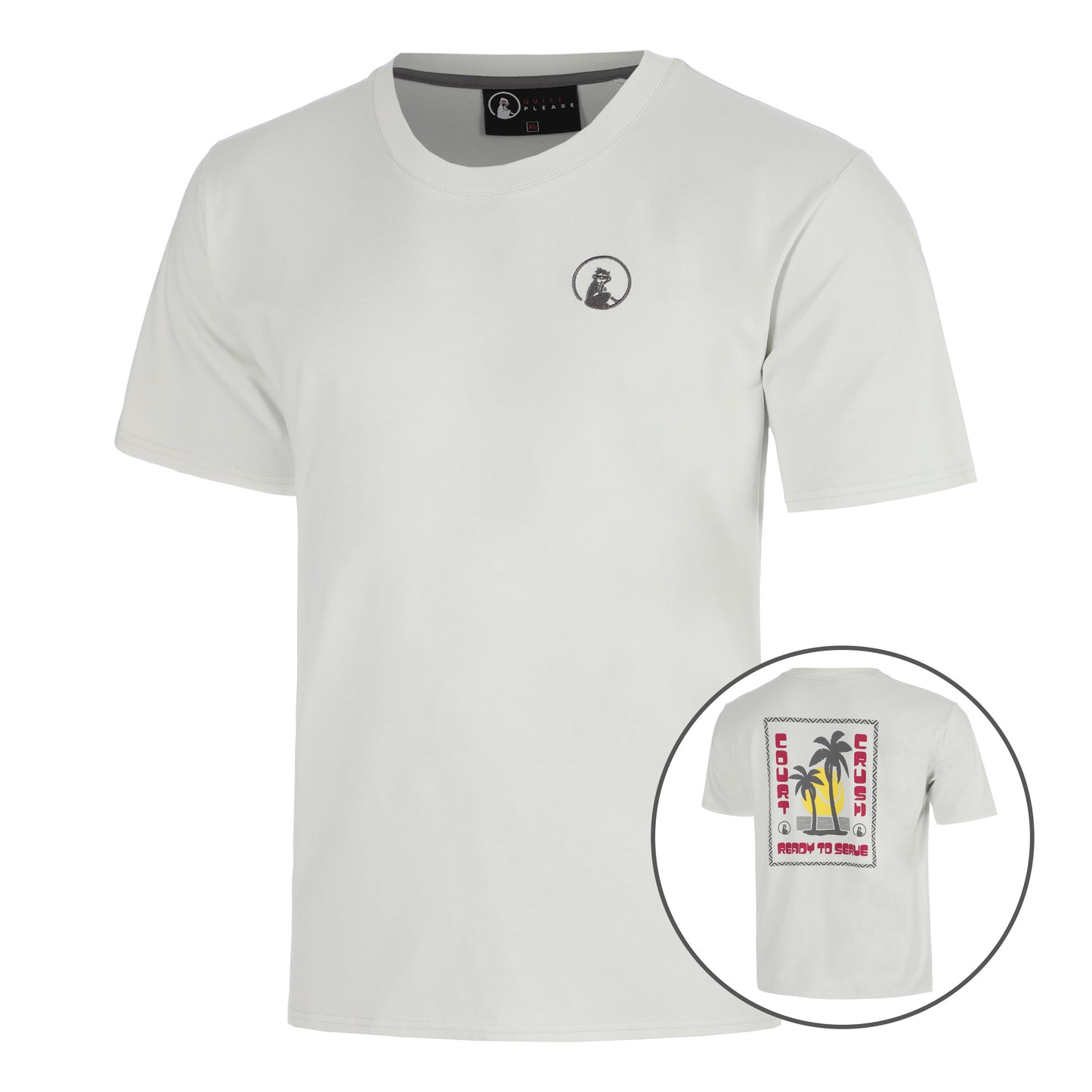 Quiet Please Sunset T-Shirt Herren-hellgrau, dunkelgrau