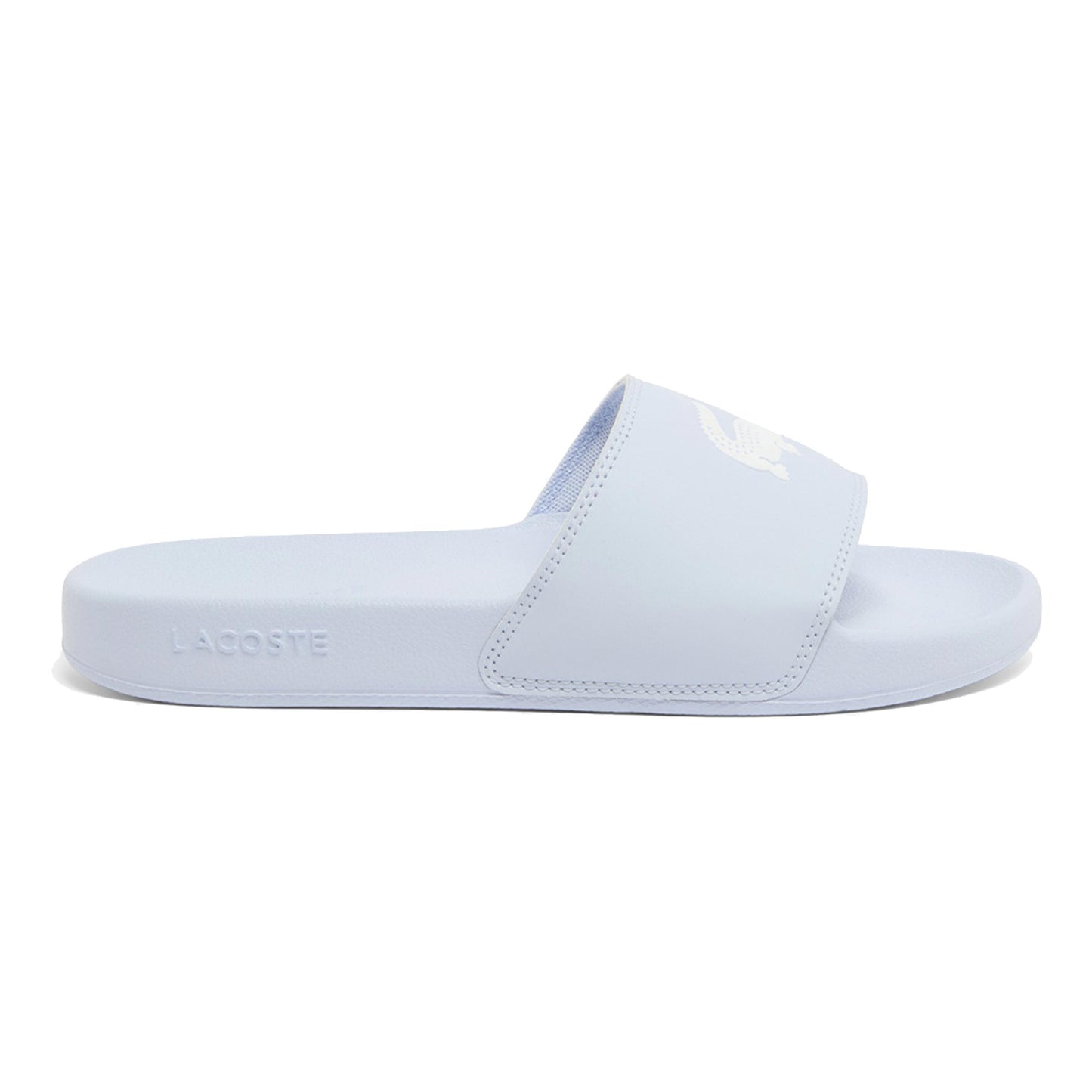 Lacoste Serve Slide  Badelatschen Damen - hellblau, weiß