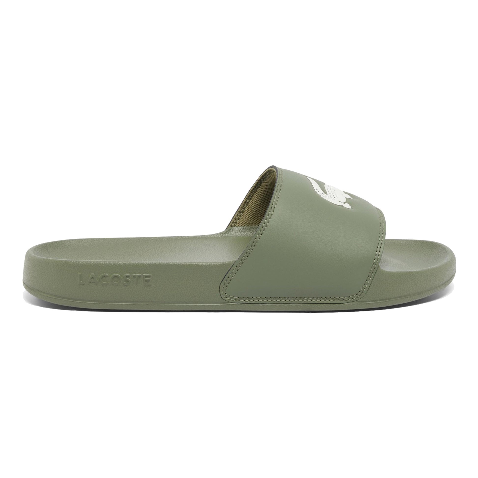 Lacoste Serve Slide Sneaker Herren-khaki, weiß