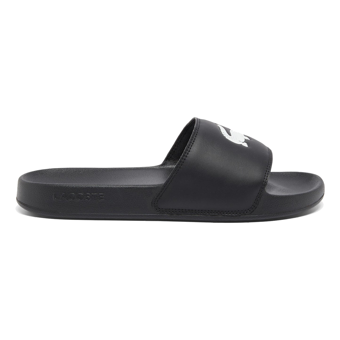 Lacoste Serve Slide Badelatschen - schwarz, weiß