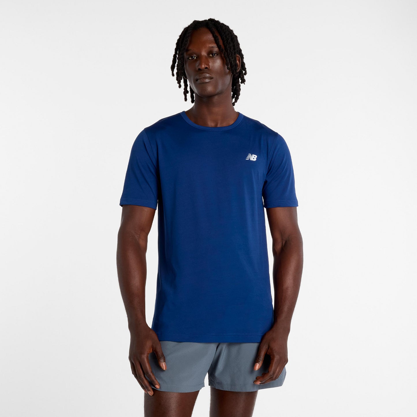 New Balance Sport Essentials Utility T-Shirt Herren-blau, weiß