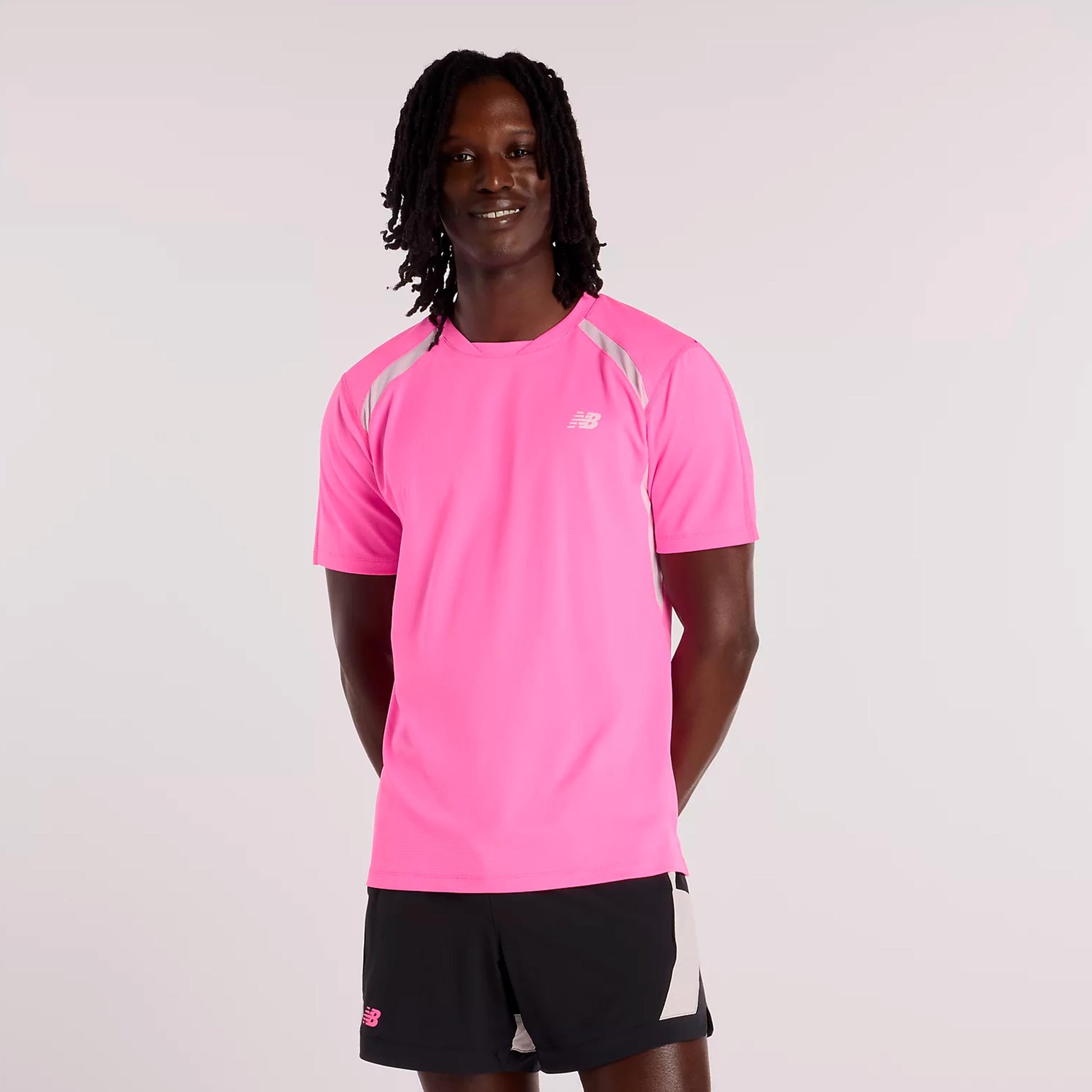 New Balance Tournament Novelty T-Shirt Herren-pink, weiß