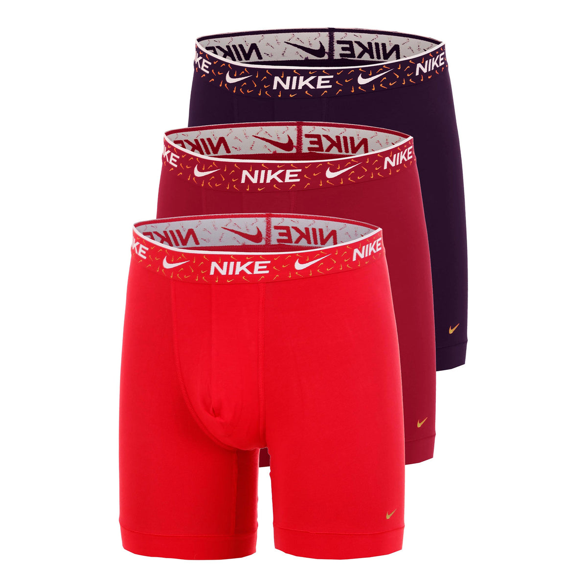 Nike Essential Cotton Stretch Boxer Short 3er Pack Herren - rot, lila