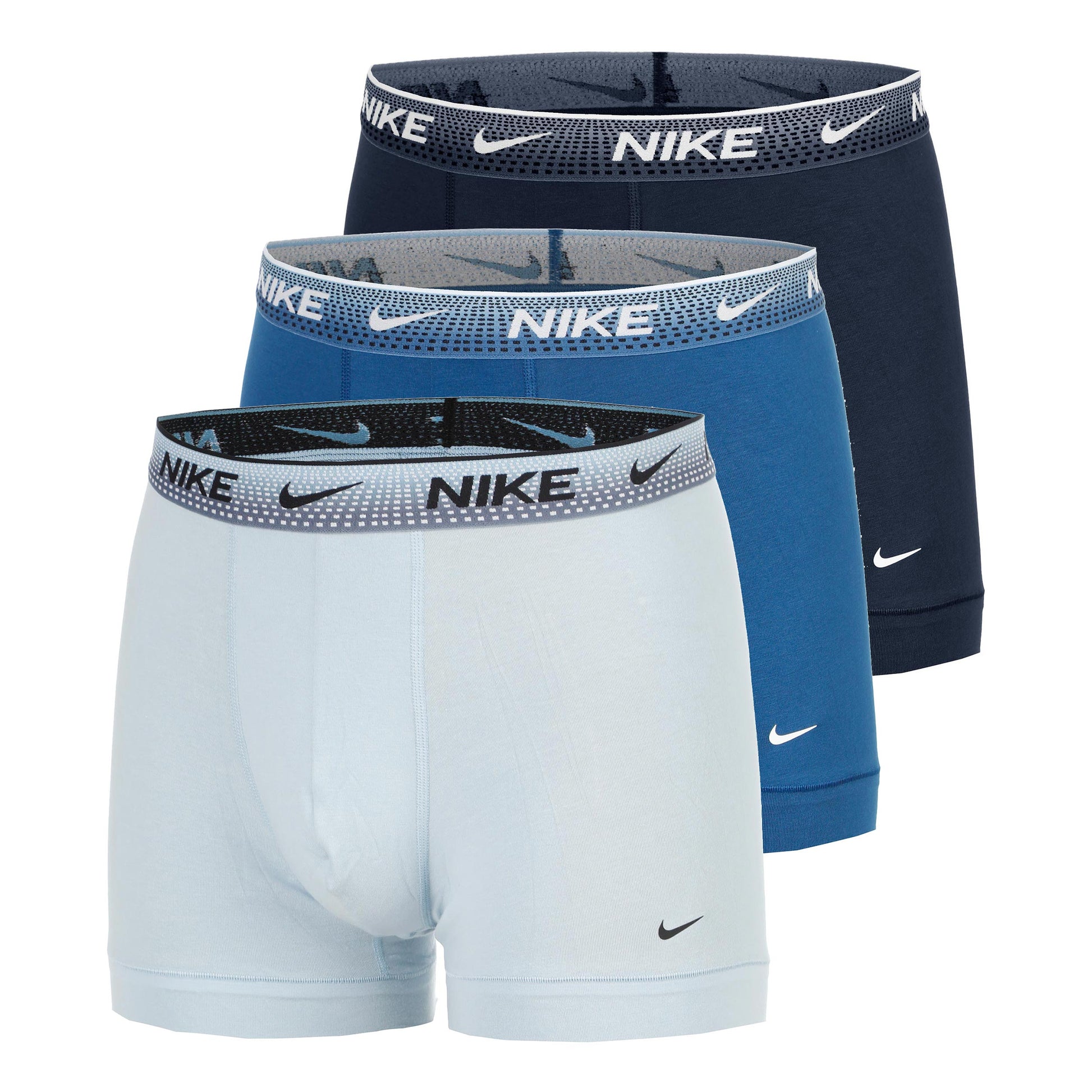 Nike Essential Cotton Stretch Trunk Boxer Short 3er Pack Herren - blau