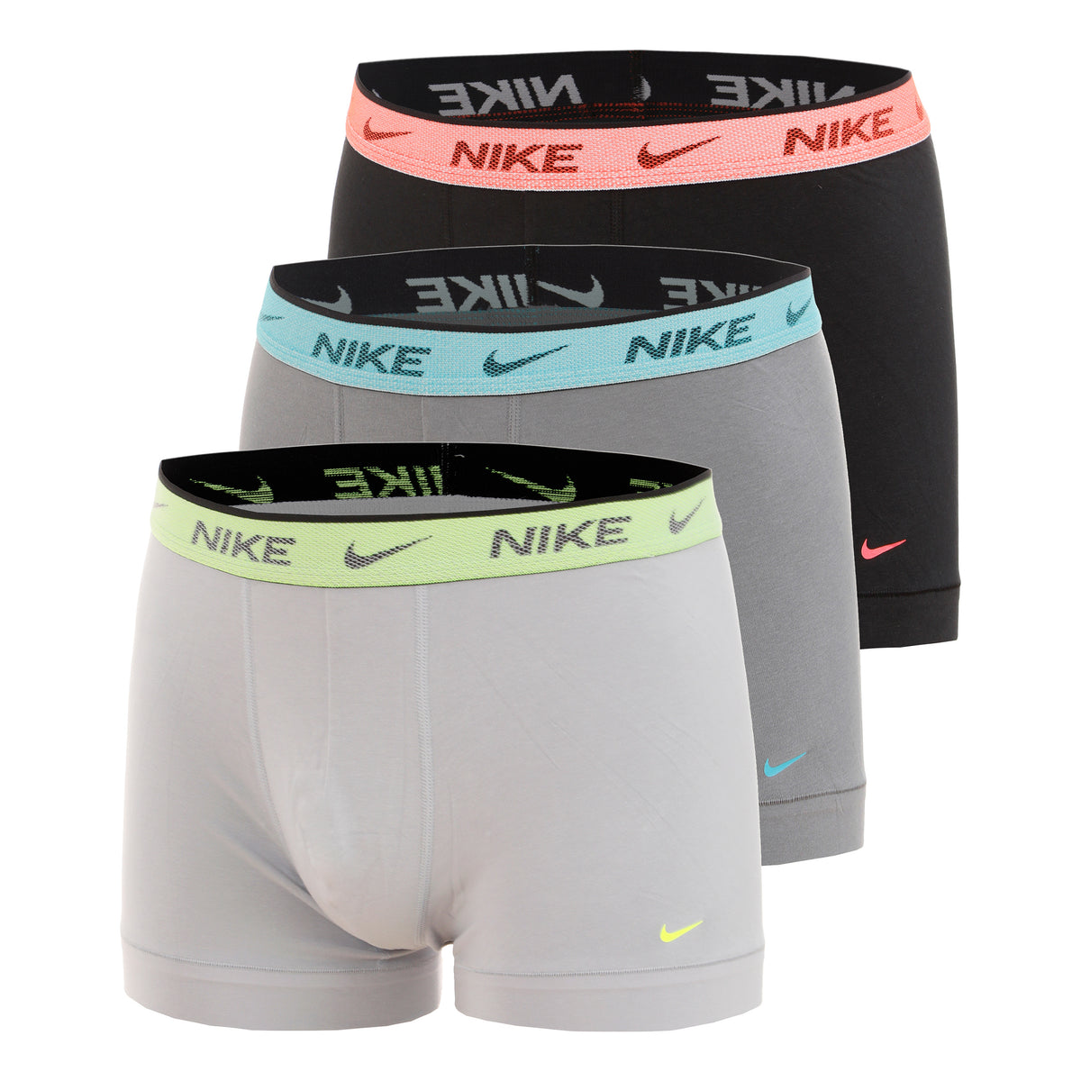 Nike Essential Cotton Stretch Trunk Boxer Short 3er Pack Herren - silber