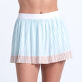 Woven Strokes Pleated Rock Damen - hellblau, apricot