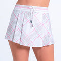 High Waist Weave It To Me Rock Damen - weiß, rosa