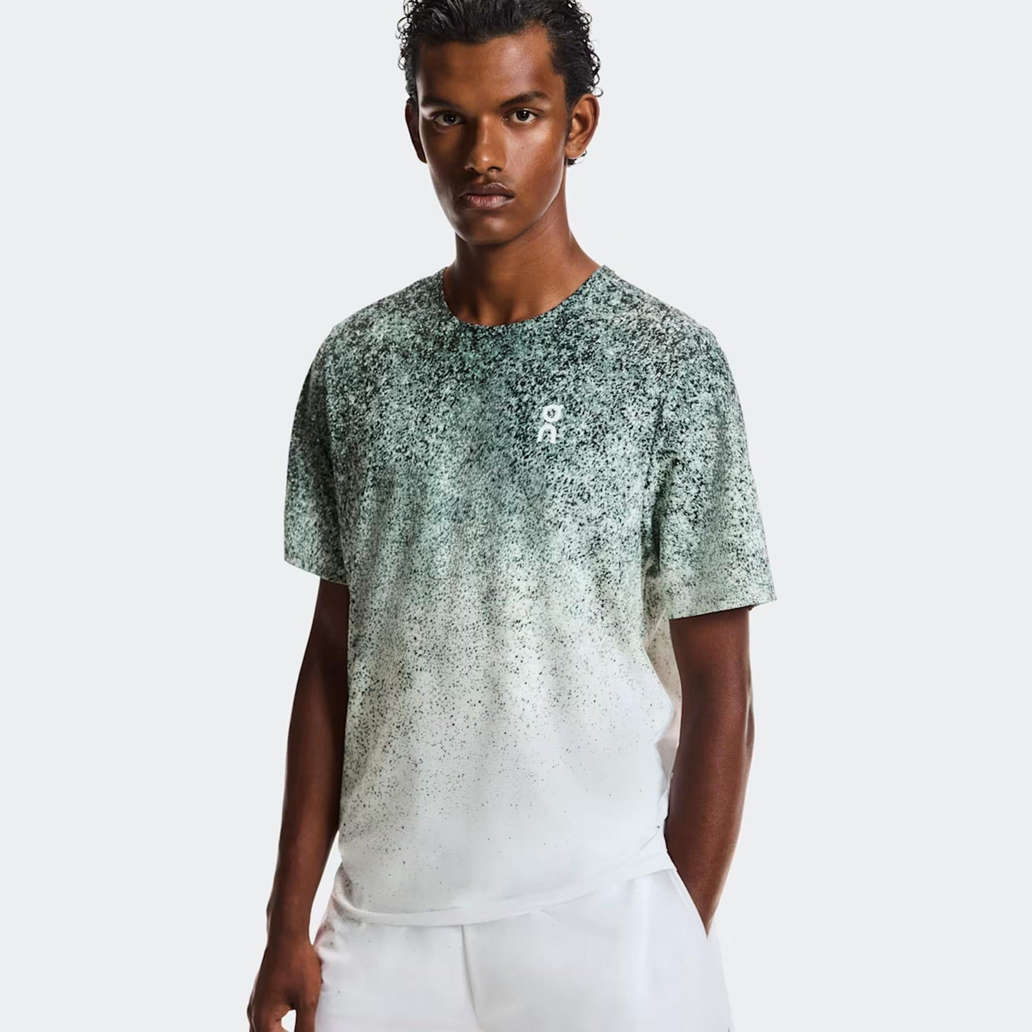 On Court Fade T-Shirt Herren - grün, weiß