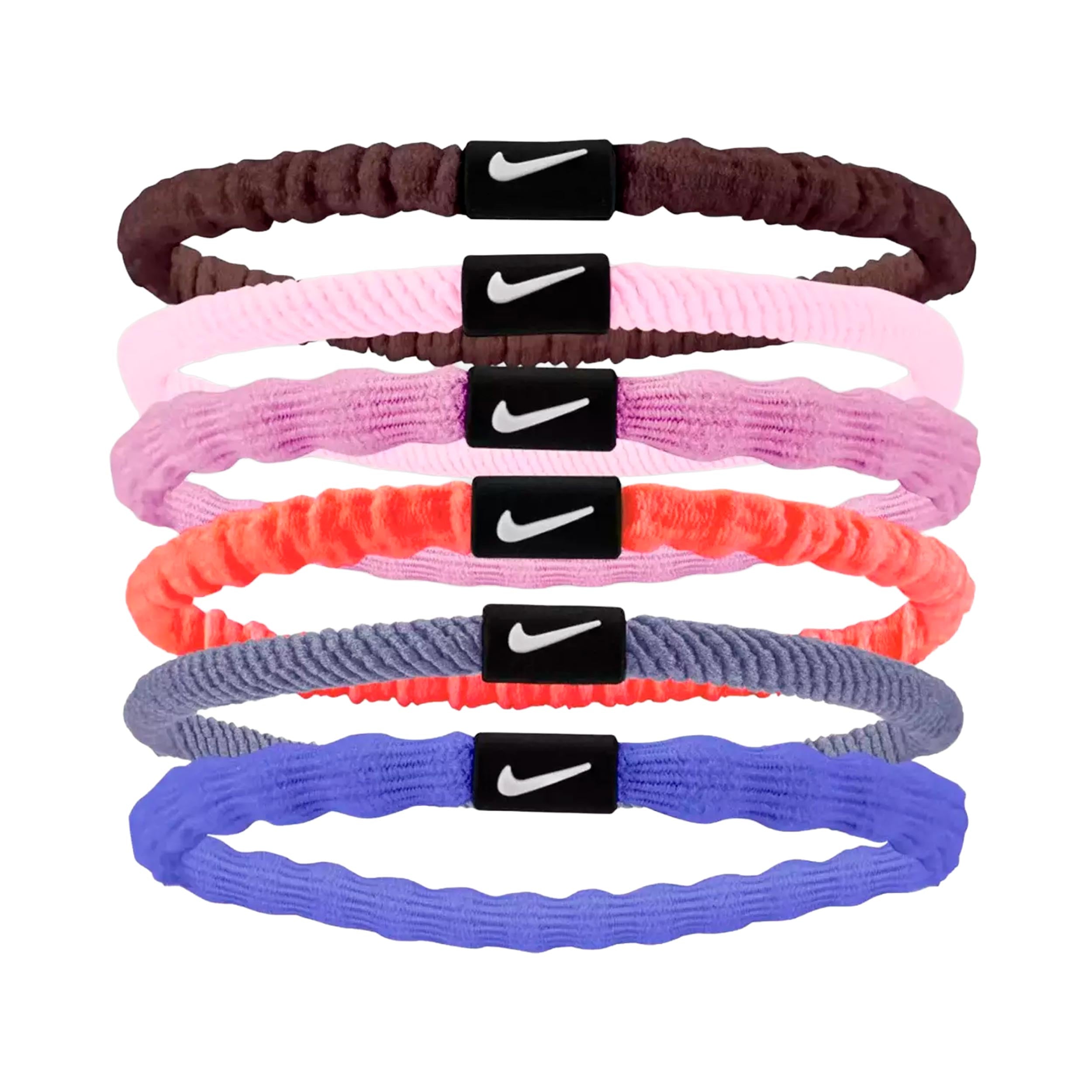 Nike Flex Hair Tie Haarband 6er Pack Unisex - pink, weiß