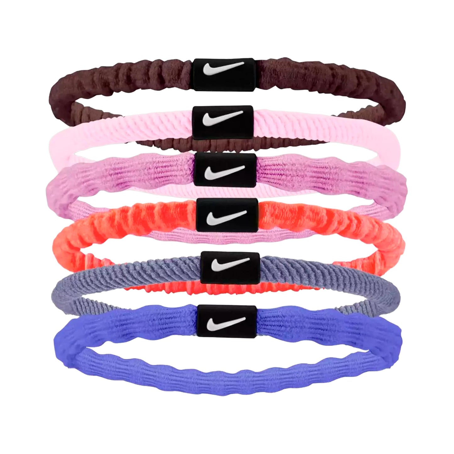 Nike Flex Hair Tie Haarband 6er Pack Unisex - pink, weiß