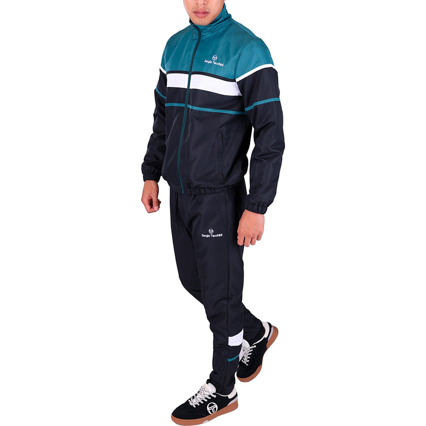 Sergio Tacchini Scorpione Trainingsanzug Herren - schwarz, grün