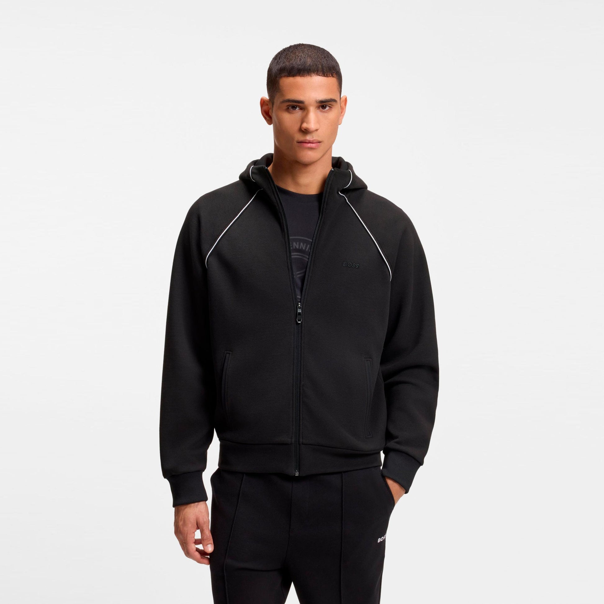 BOSS Saggy Sweatjacke Herren - schwarz
