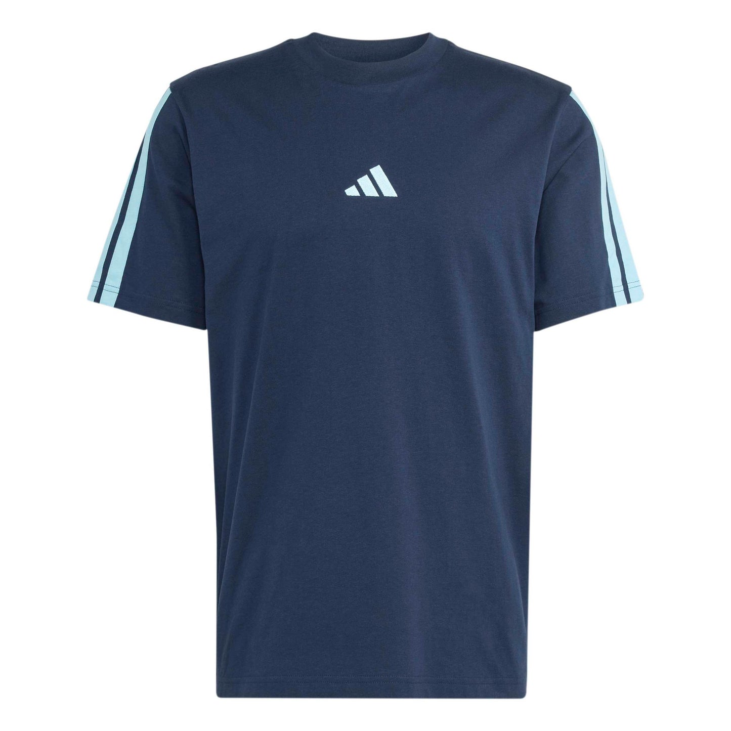 adidas 3Stripes T-Shirt Herren - dunkelblau, hellblau