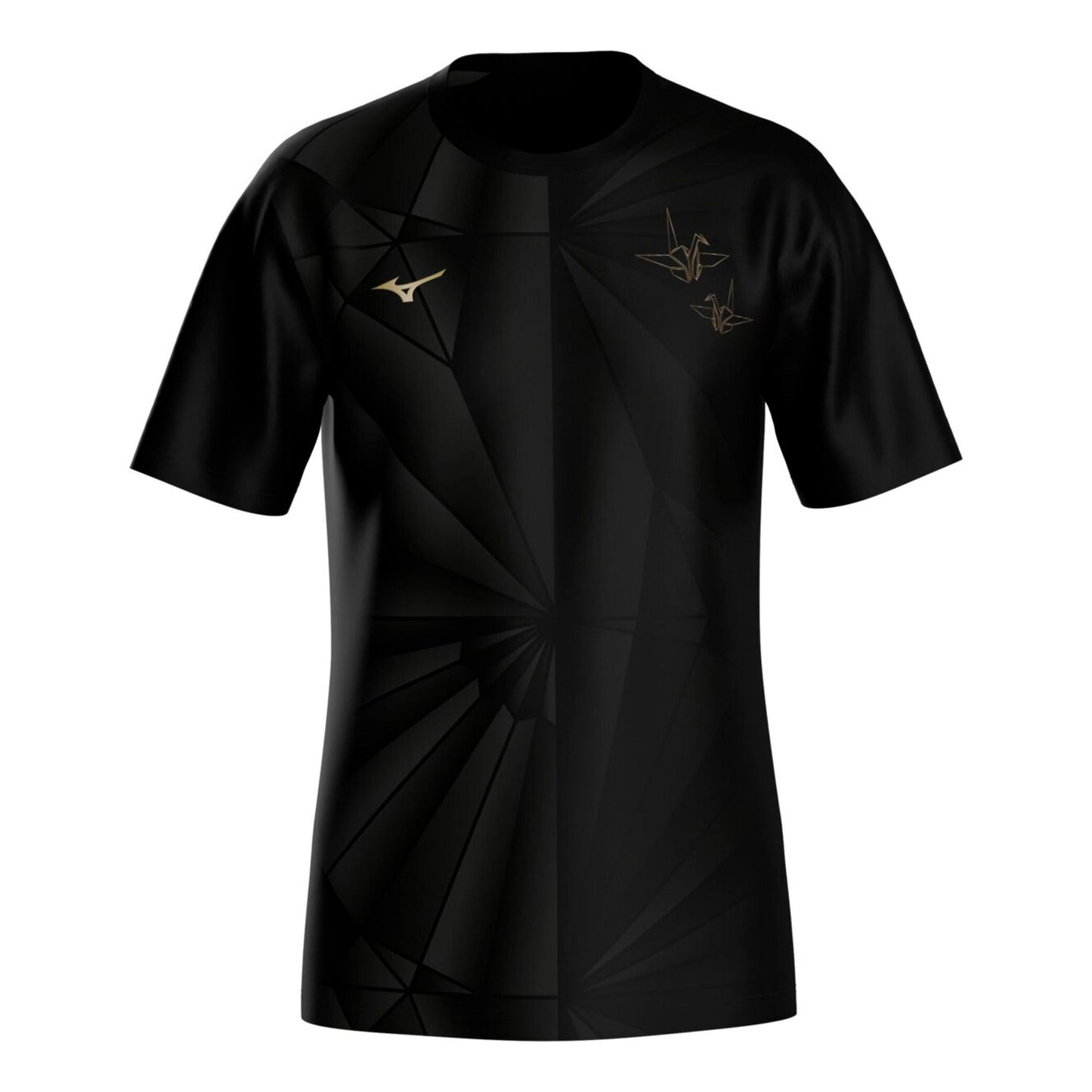 Mizuno Active DryAeroFlow Graphic  Laufshirt Herren - schwarz, gold