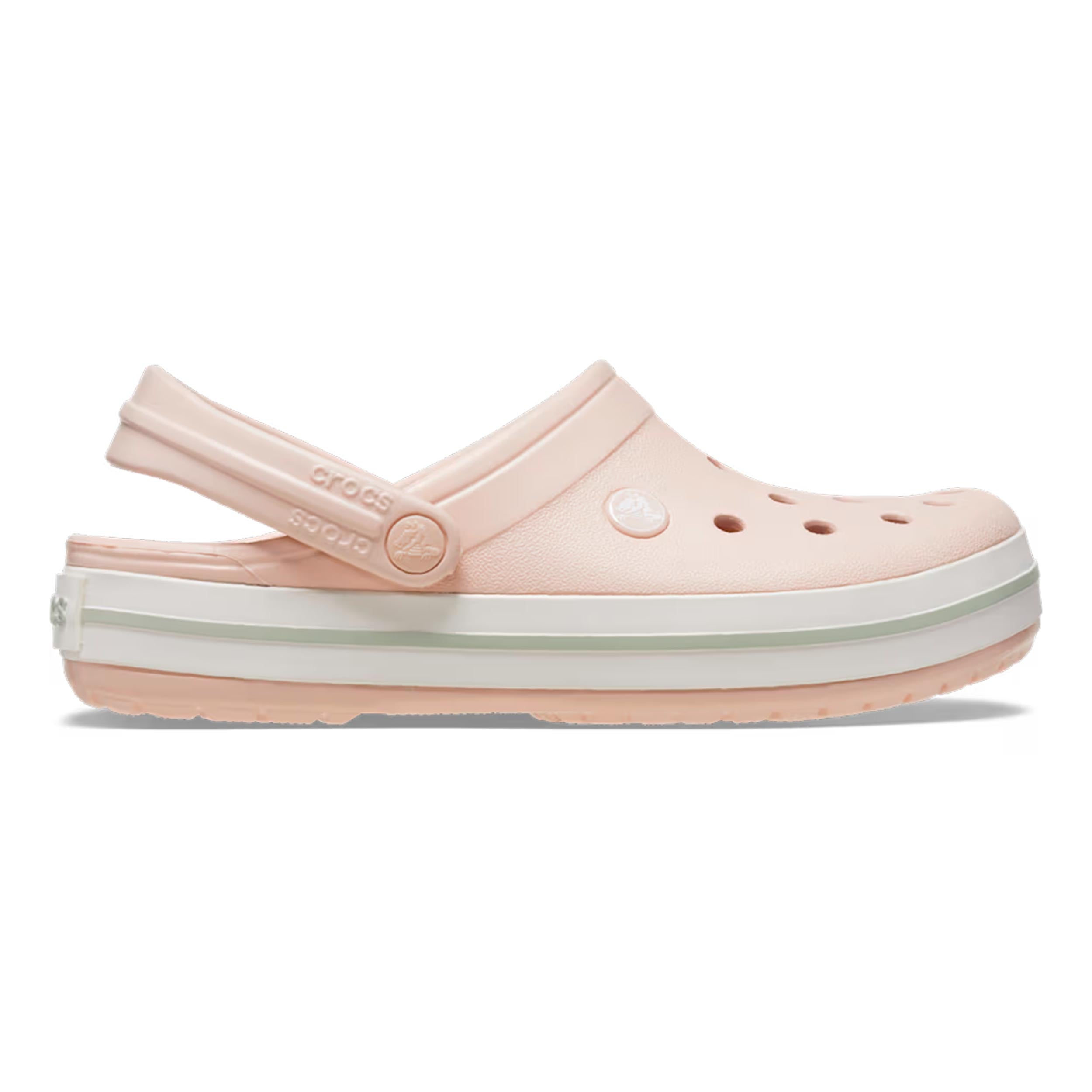 Crocs Crocband Clog Badelatschen Damen - rosa, weiß