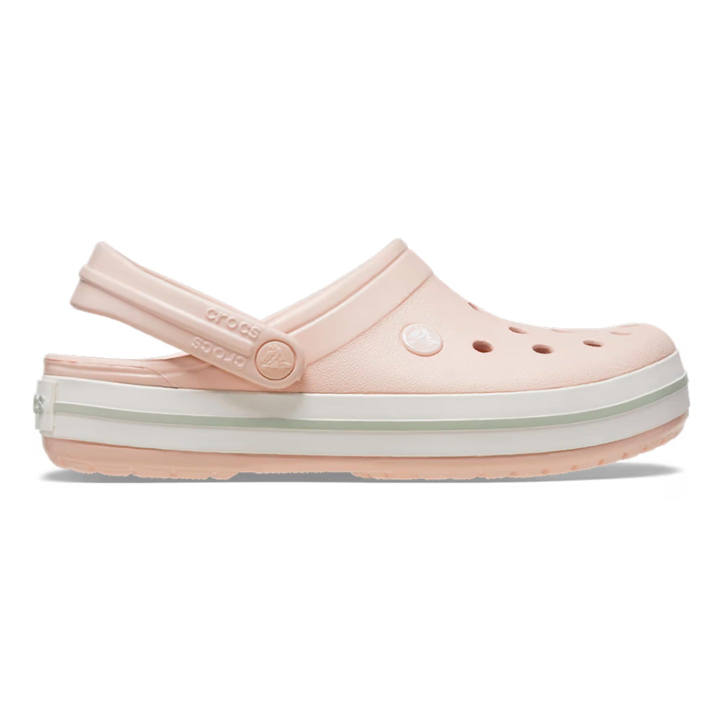 Crocs Crocband Clog Badelatschen Damen - rosa, weiß