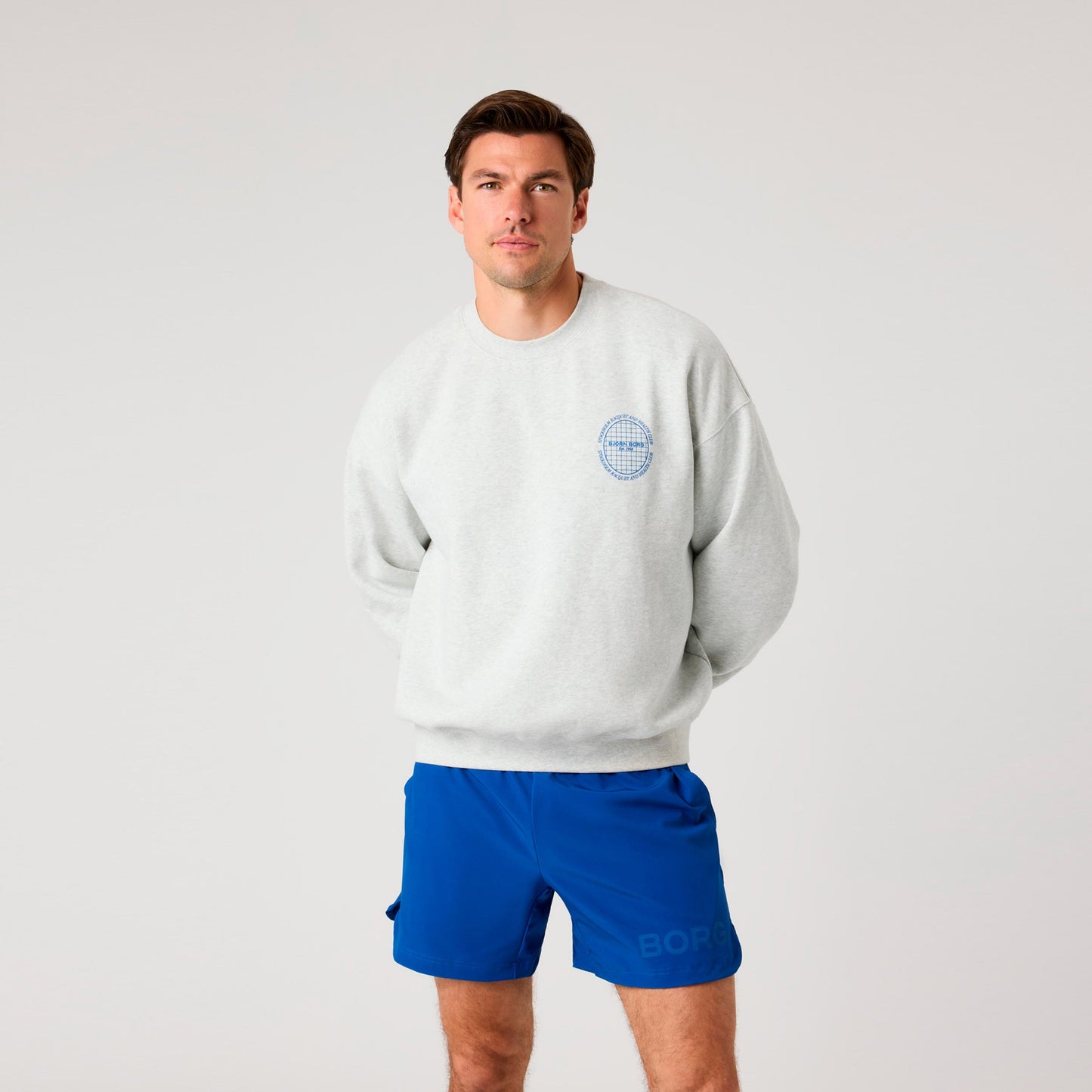 Björn Borg Ace Oversized Sweatshirt Herren - hellgrau