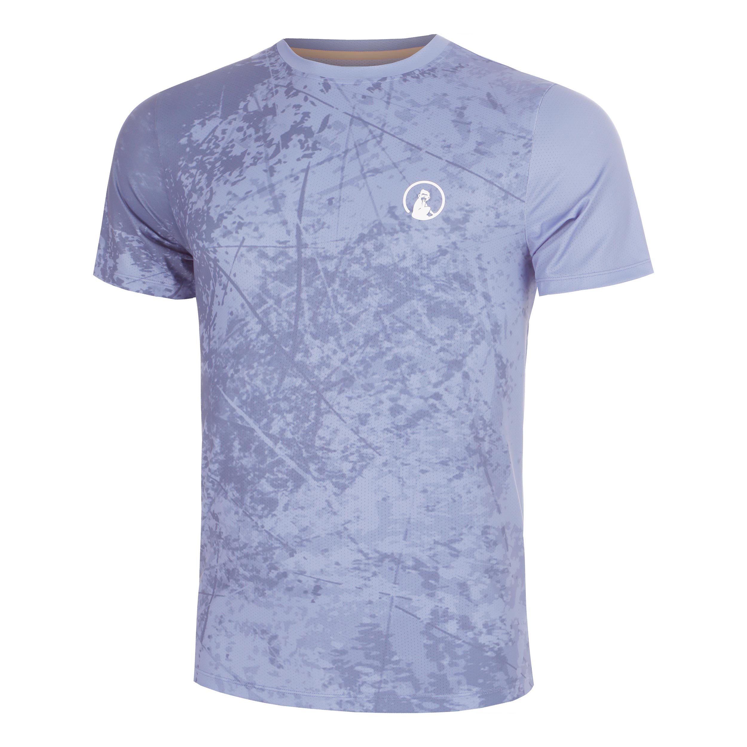Quiet Please Glow Receiver Scrubbled T-Shirt Herren - blau