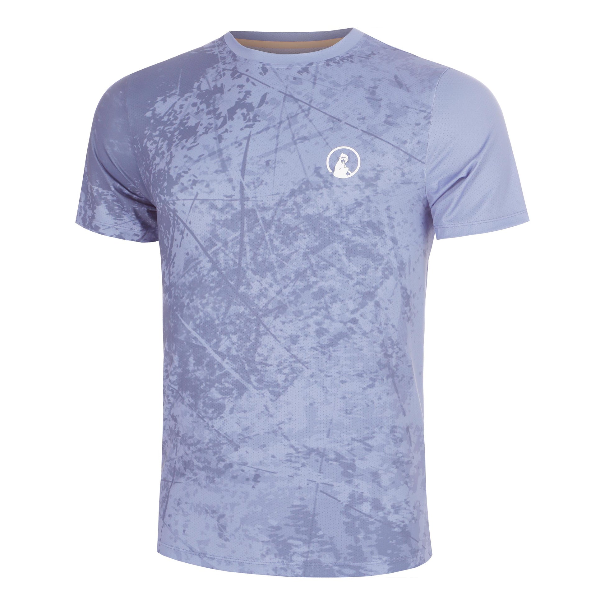 Quiet Please Glow Receiver Scrubbled T-Shirt Herren - blau
