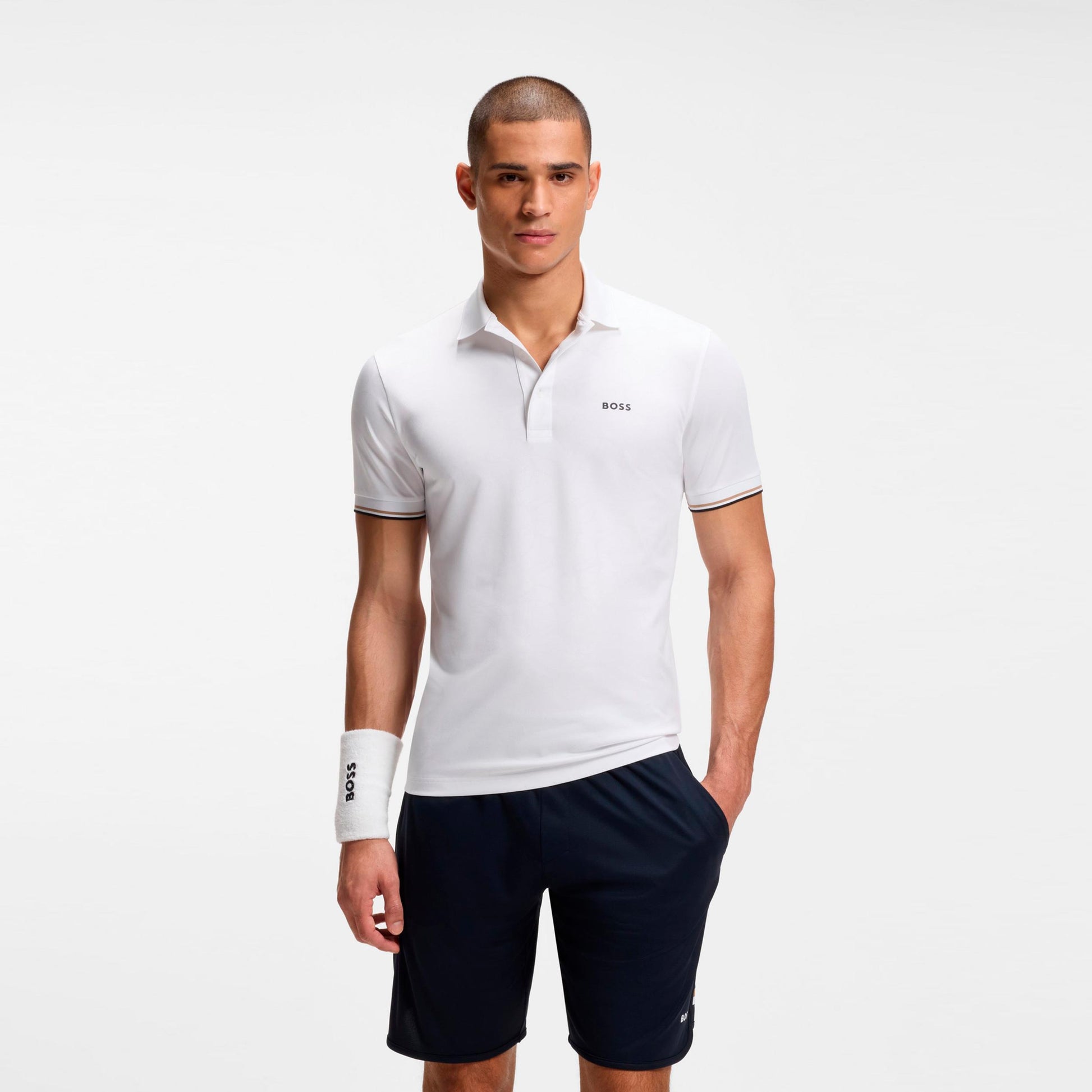 BOSS Game 1 Polo Herren - weiß