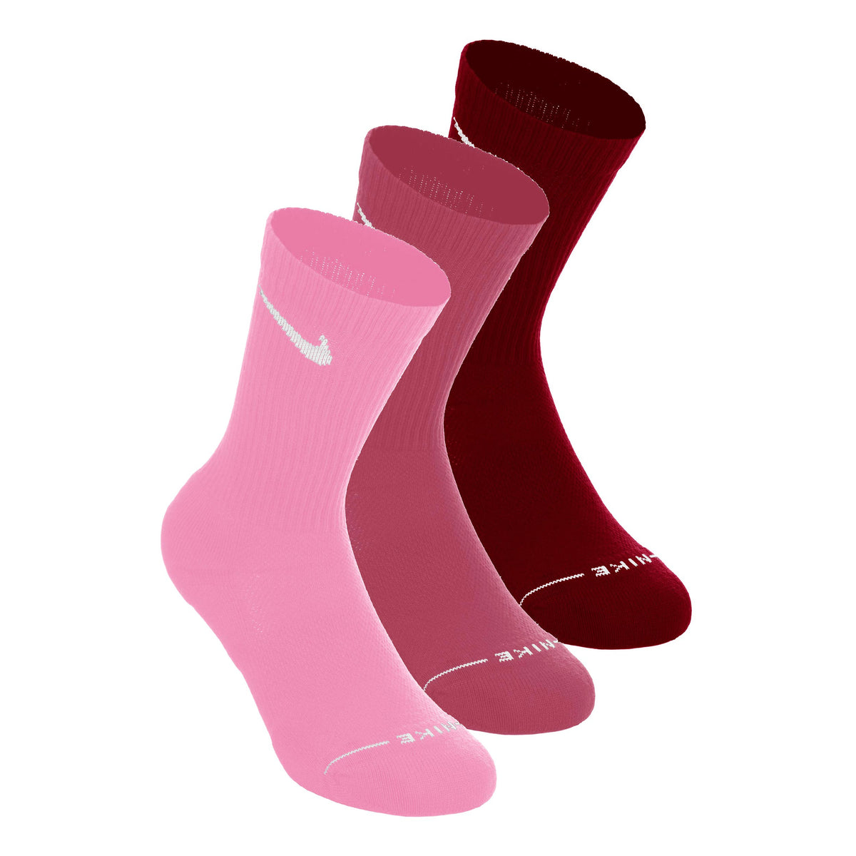 Nike Crew Tennissocken 3er Pack Unisex - rot, rosa