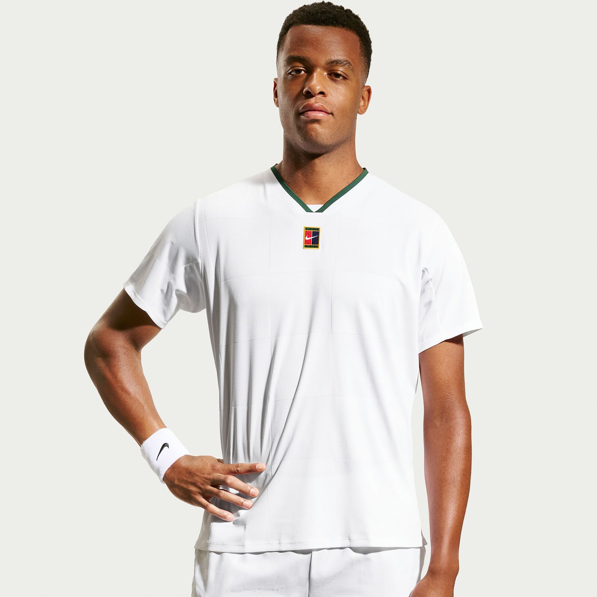 Nike Court Dri-Fit Advantage Slam T-Shirt Herren - weiß, grün