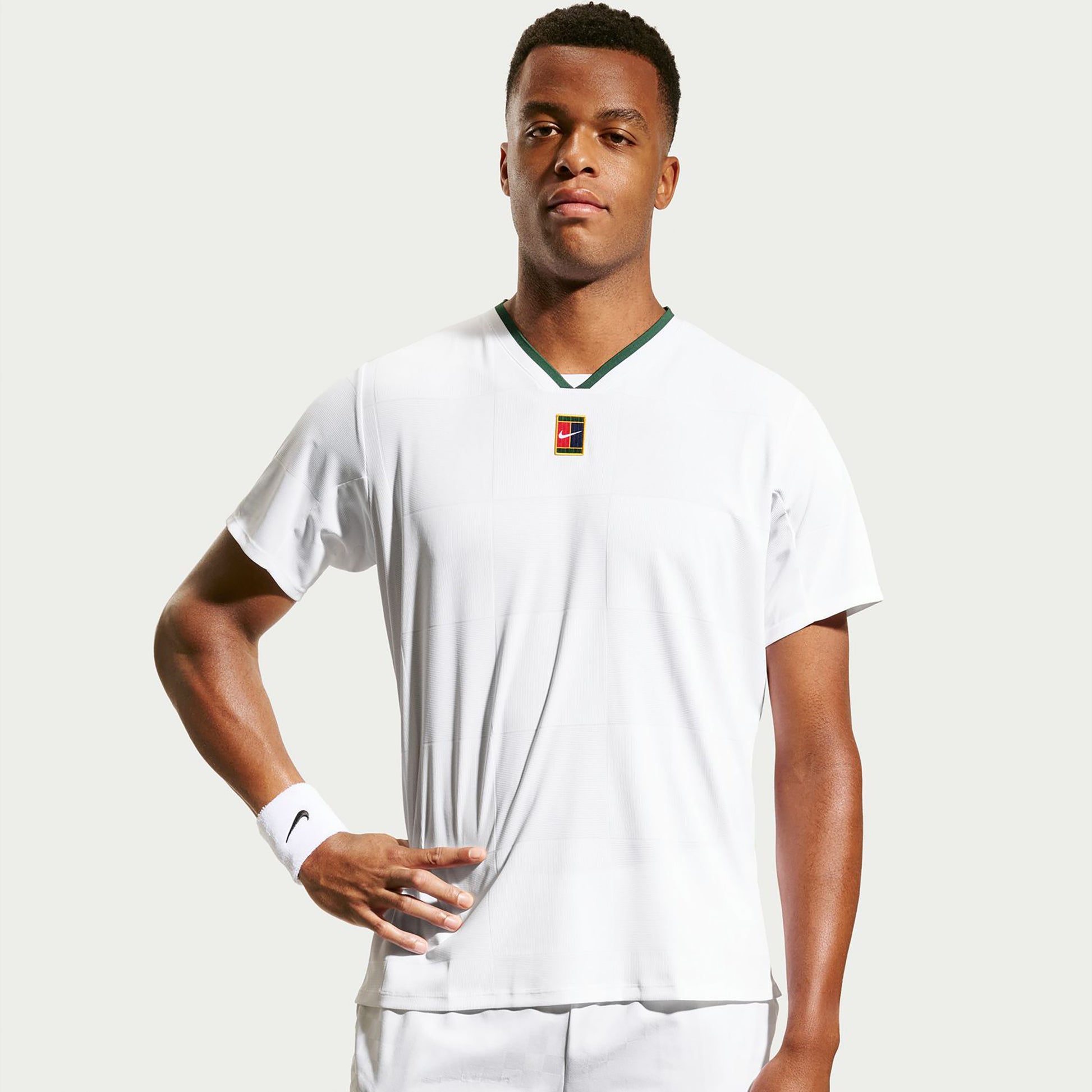 Nike Court Dri-Fit Advantage Slam T-Shirt Herren - weiß, grün