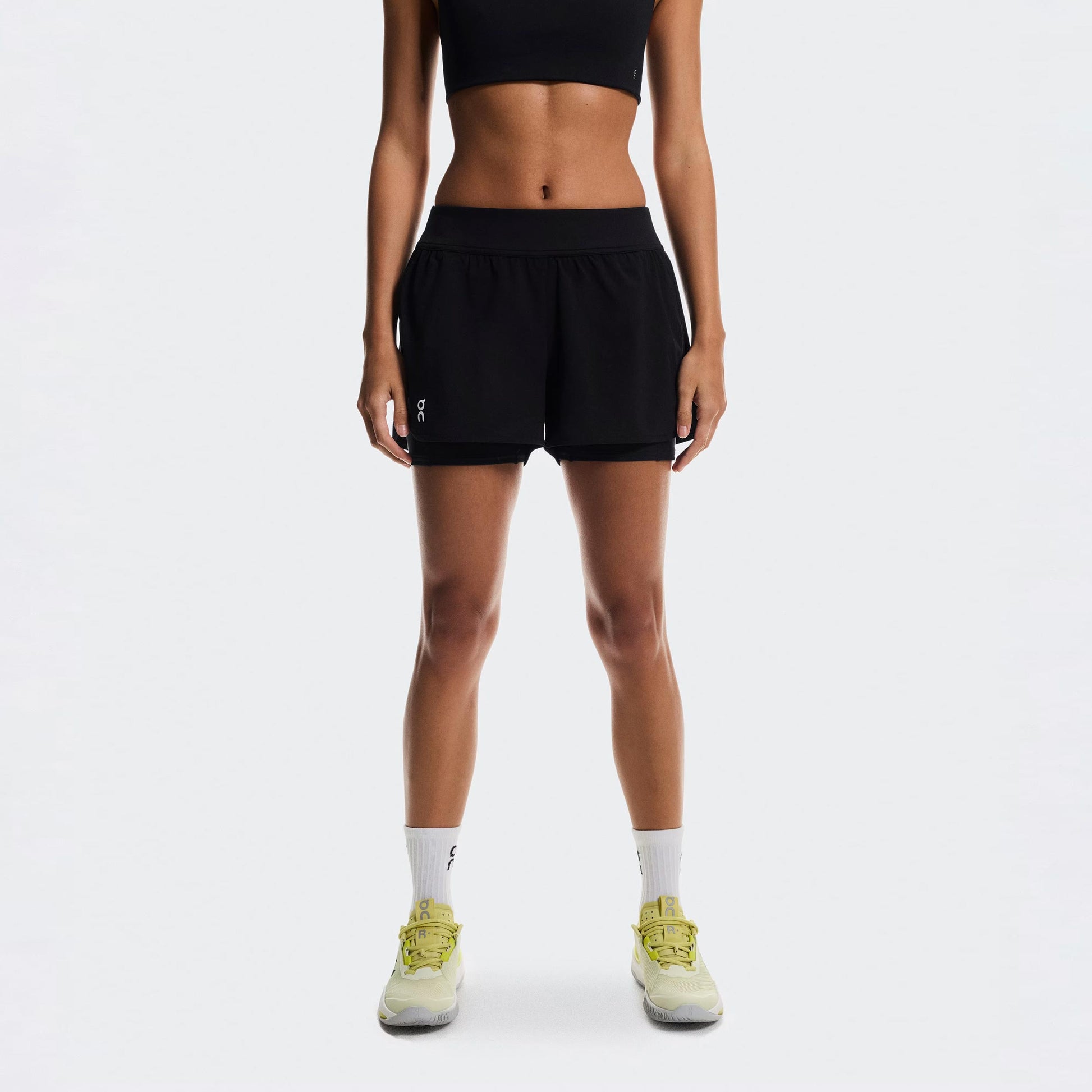 On 3" Court Shorts 2-in-1 Shorts Damen - schwarz