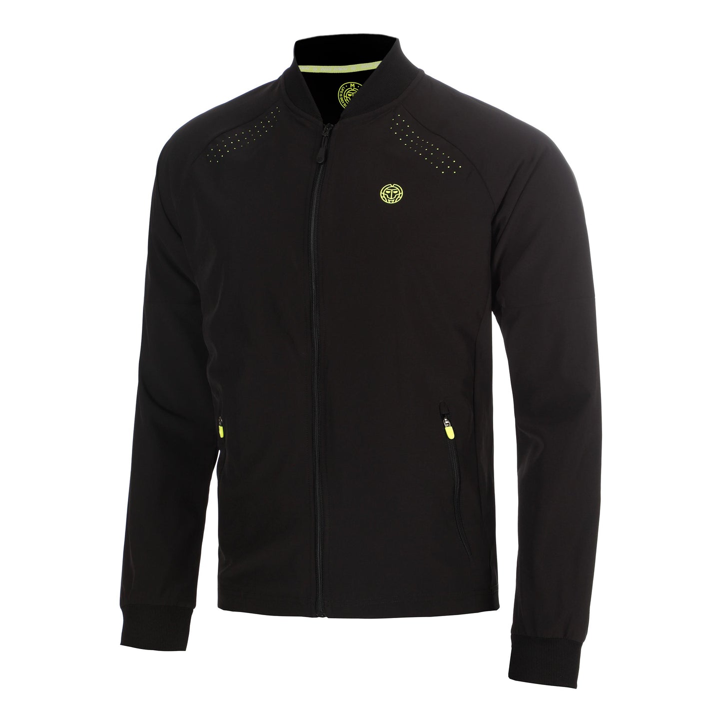 BIDI BADU Night Flash Lasercut Trainingsjacke Herren - schwarz