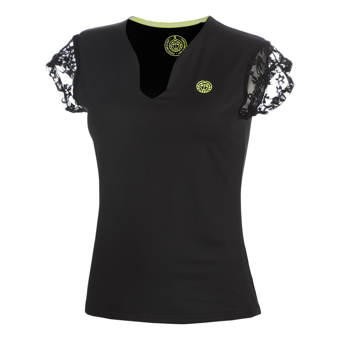 BIDI BADU Night Flash V-Neck T-Shirt Damen - schwarz