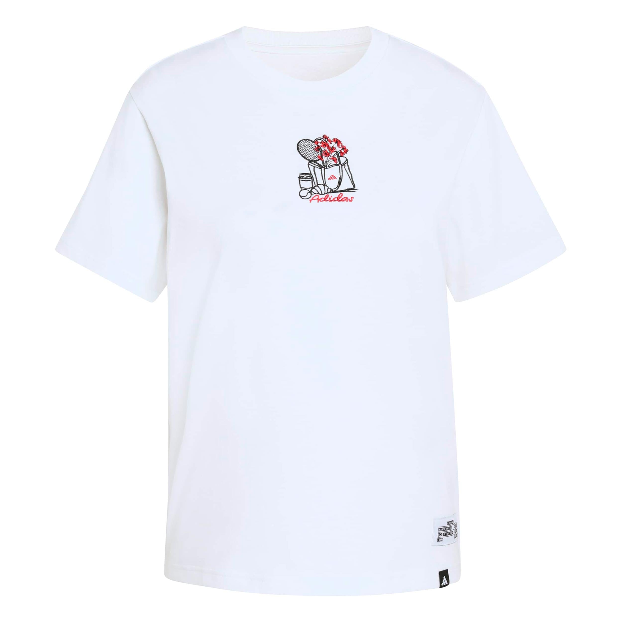 adidas MINI Embroidery Graphic T-Shirt Damen - weiß, mehrfarbig