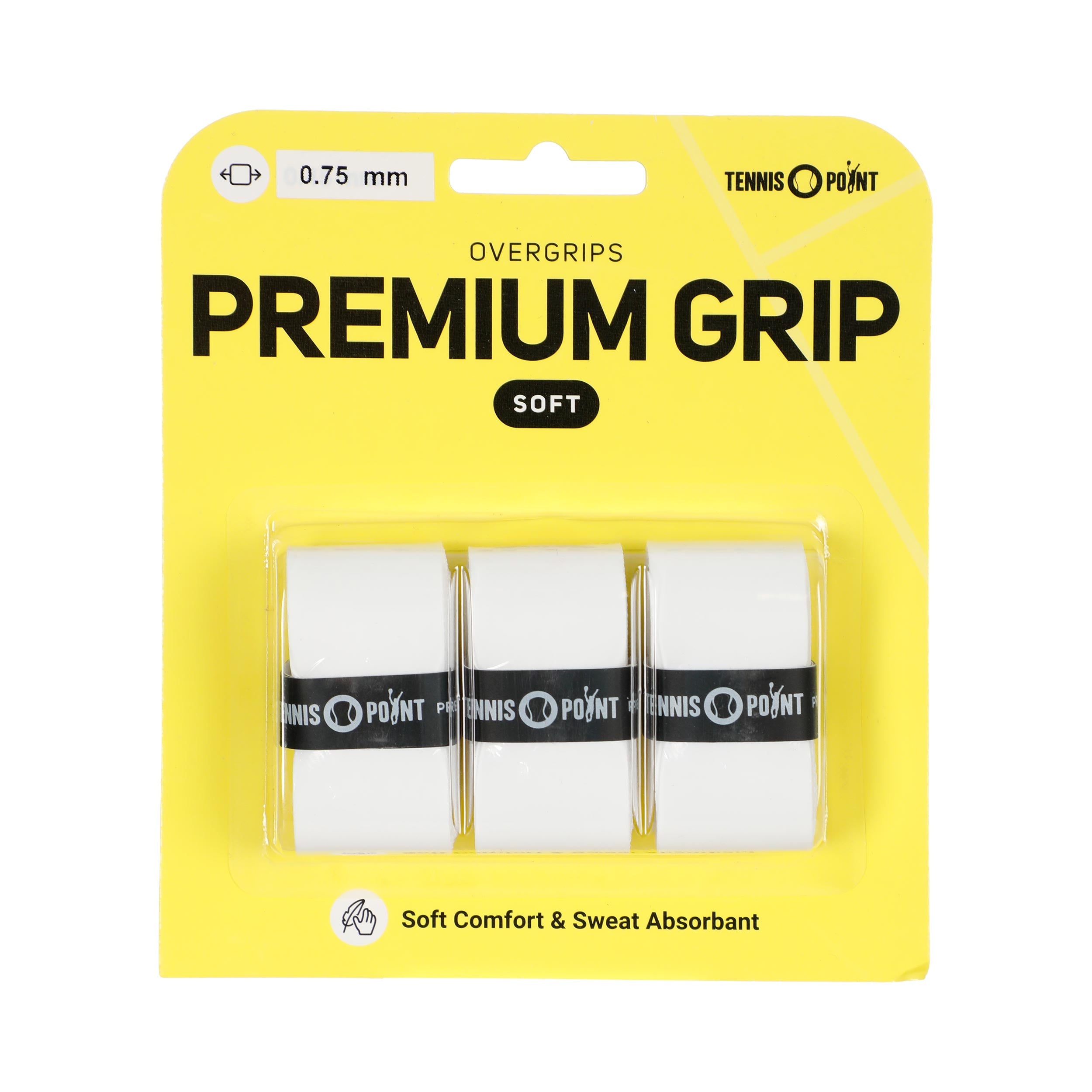 Tennis-Point Premium Soft 3er Pack - weiß