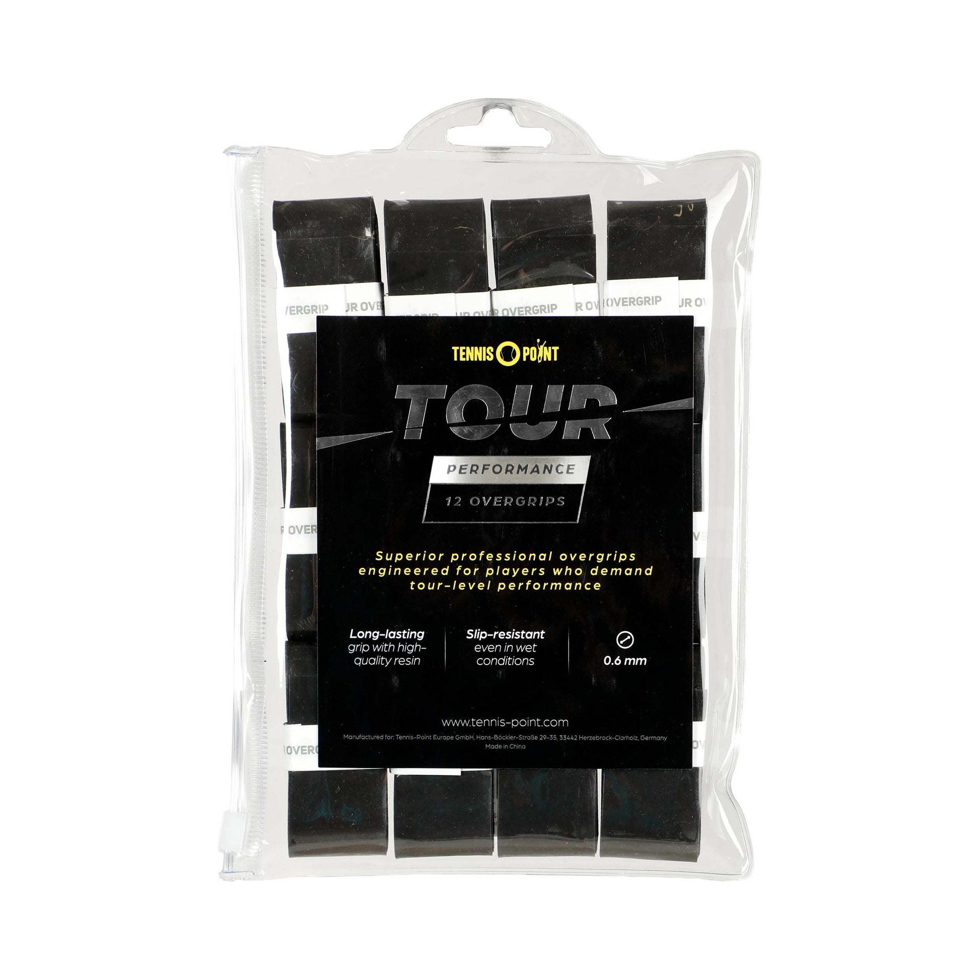 Tennis-Point Tour Performance 12er Pack - schwarz