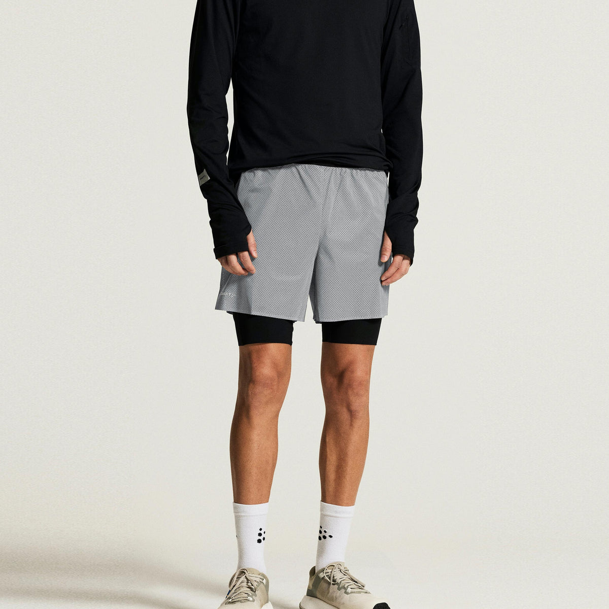 Craft Reflective Laufshorts Herren - silber