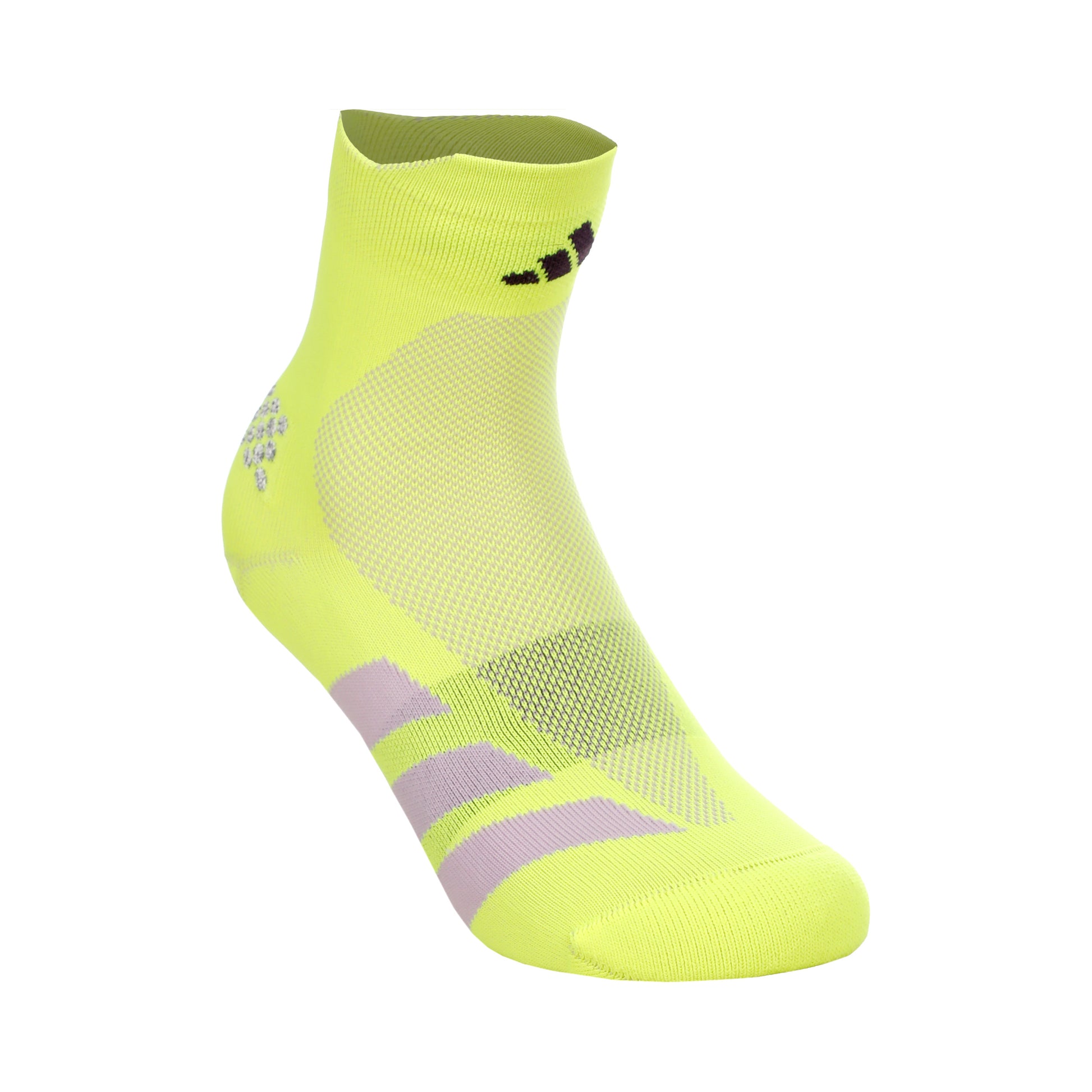 adidas adizero Quarter Laufsocken Unisex - gelb, lila