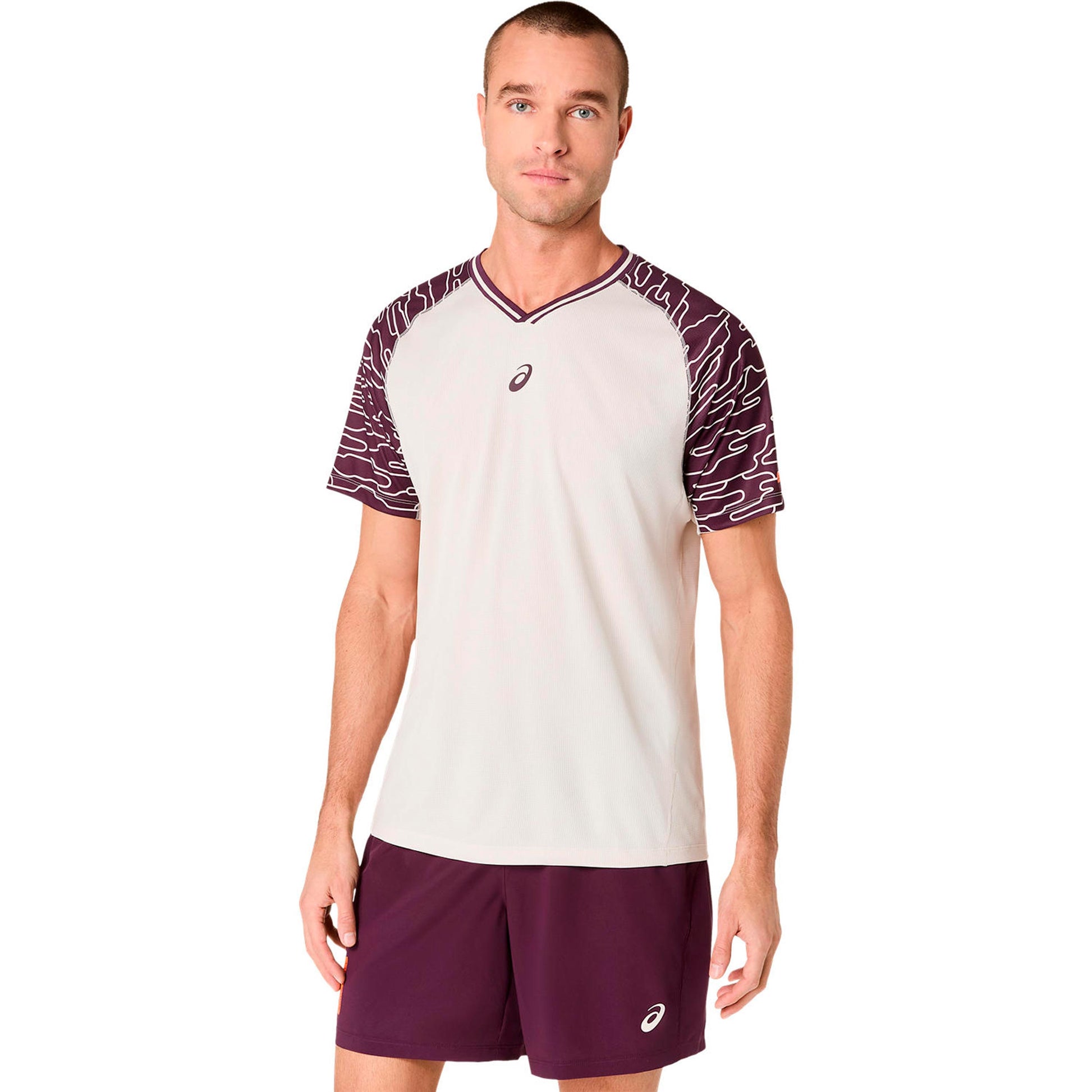 ASICS Court T-Shirt Herren - beige, mehrfarbig