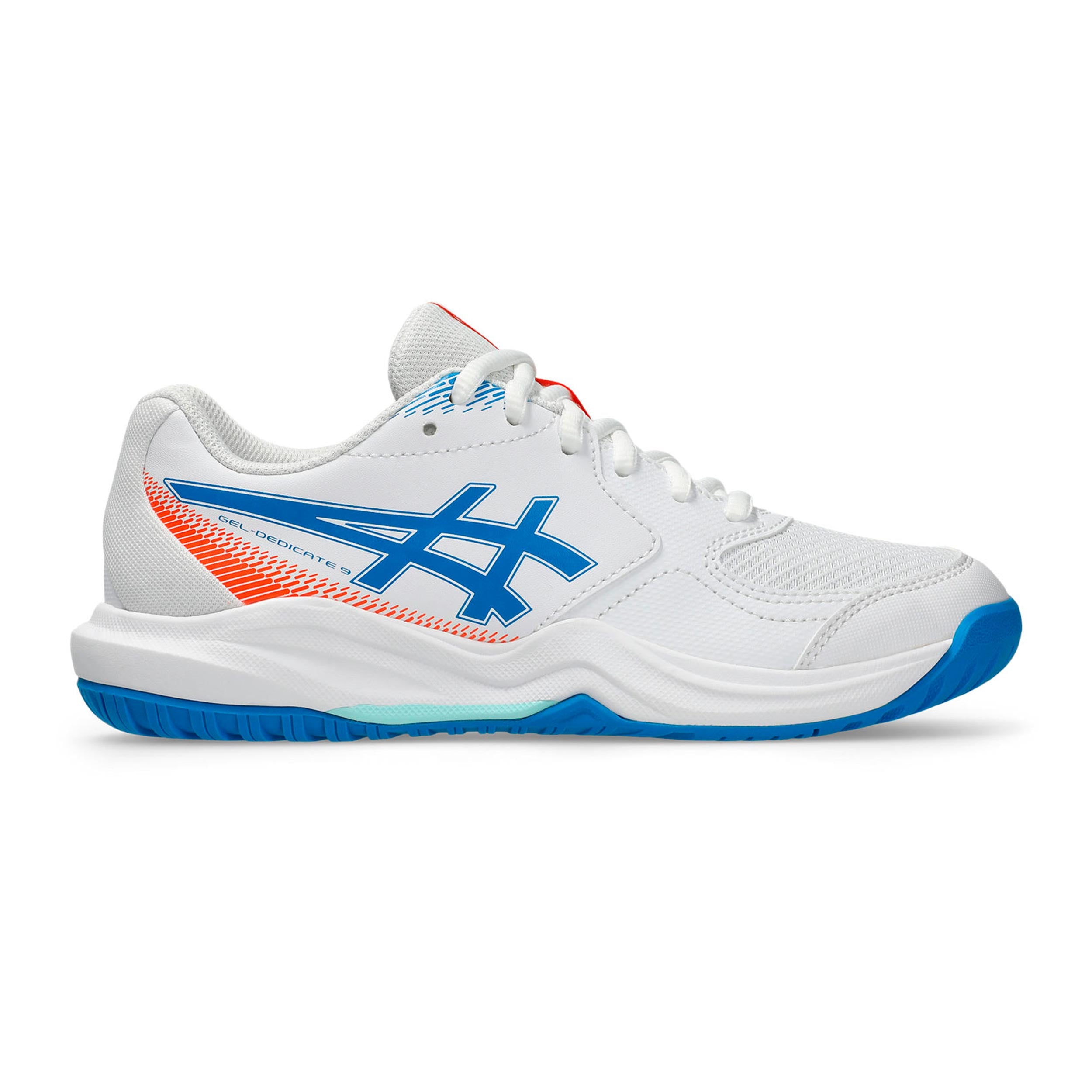 ASICS Gel-Dedicate 9 GS Allcourtschuh Kinder - weiß, blau