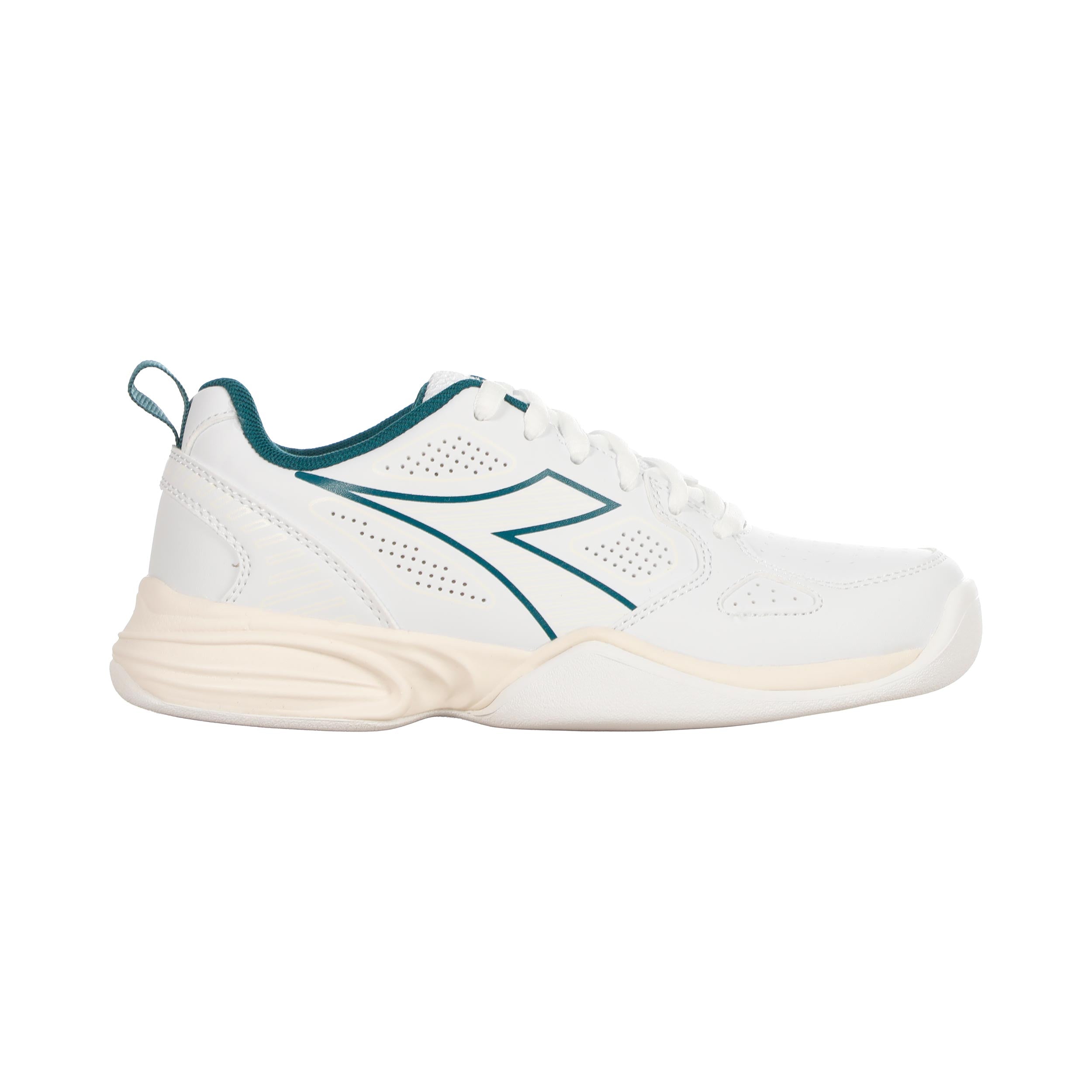 Diadora S. Challenge 7 SL Teppichschuh Kinder - weiß, dunkelgrün
