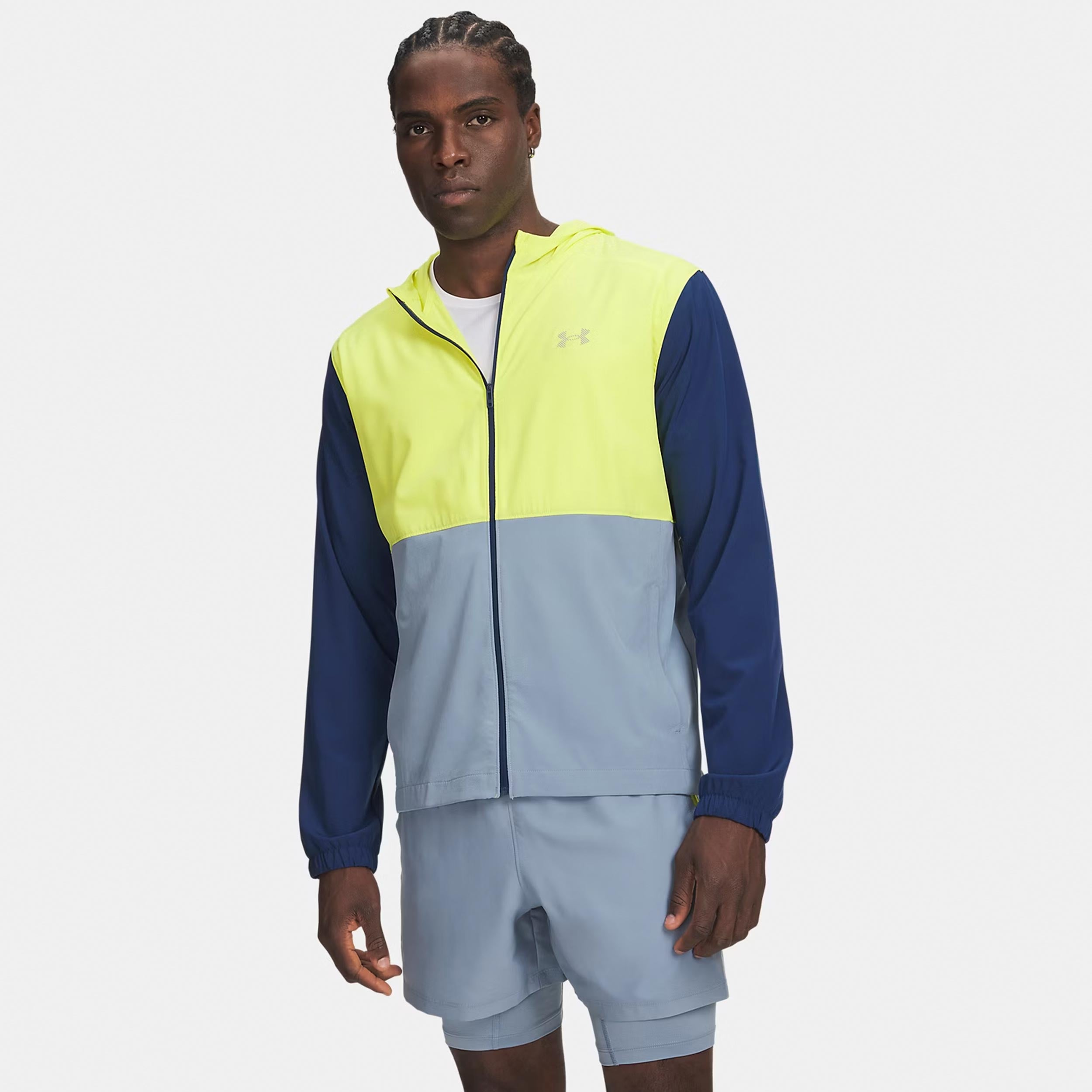 Under Armour Velociti Hooded  Laufjacke Herren - blau, mehrfarbig