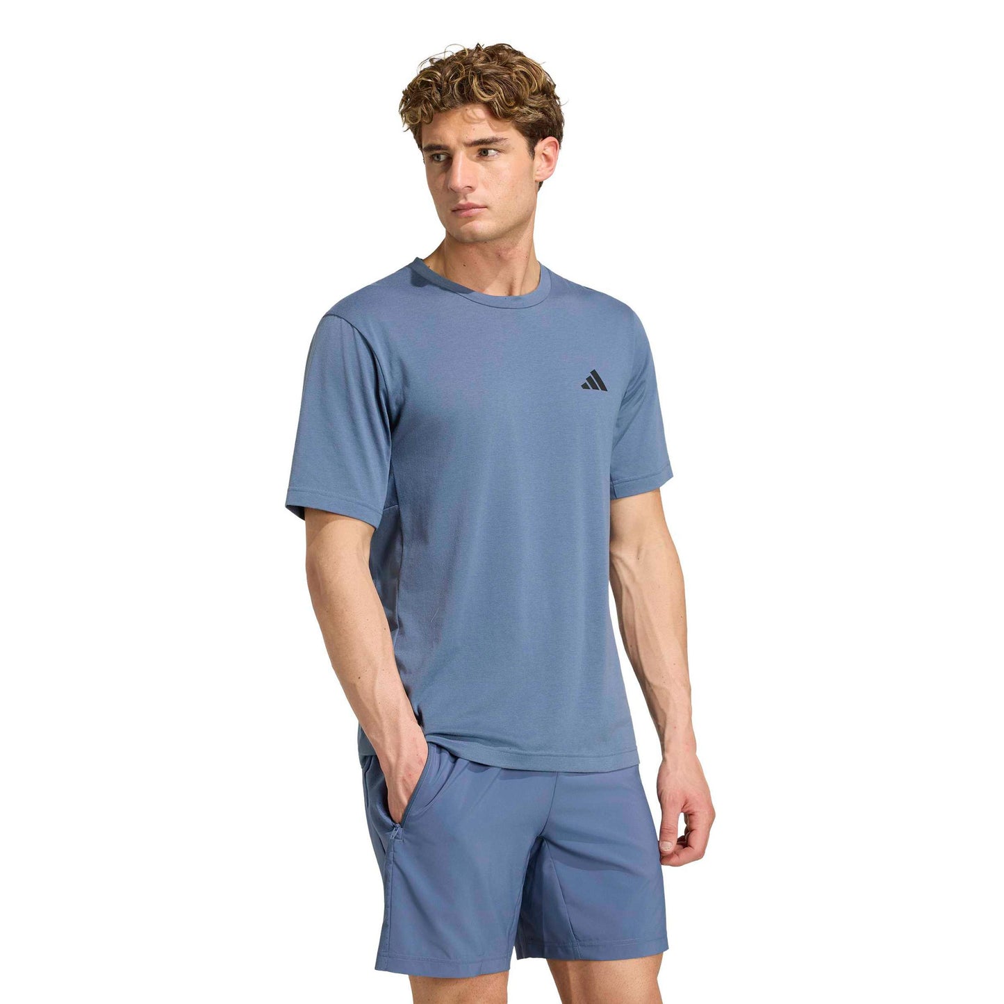 adidas Essentials T-Shirt Herren - blaugrau
