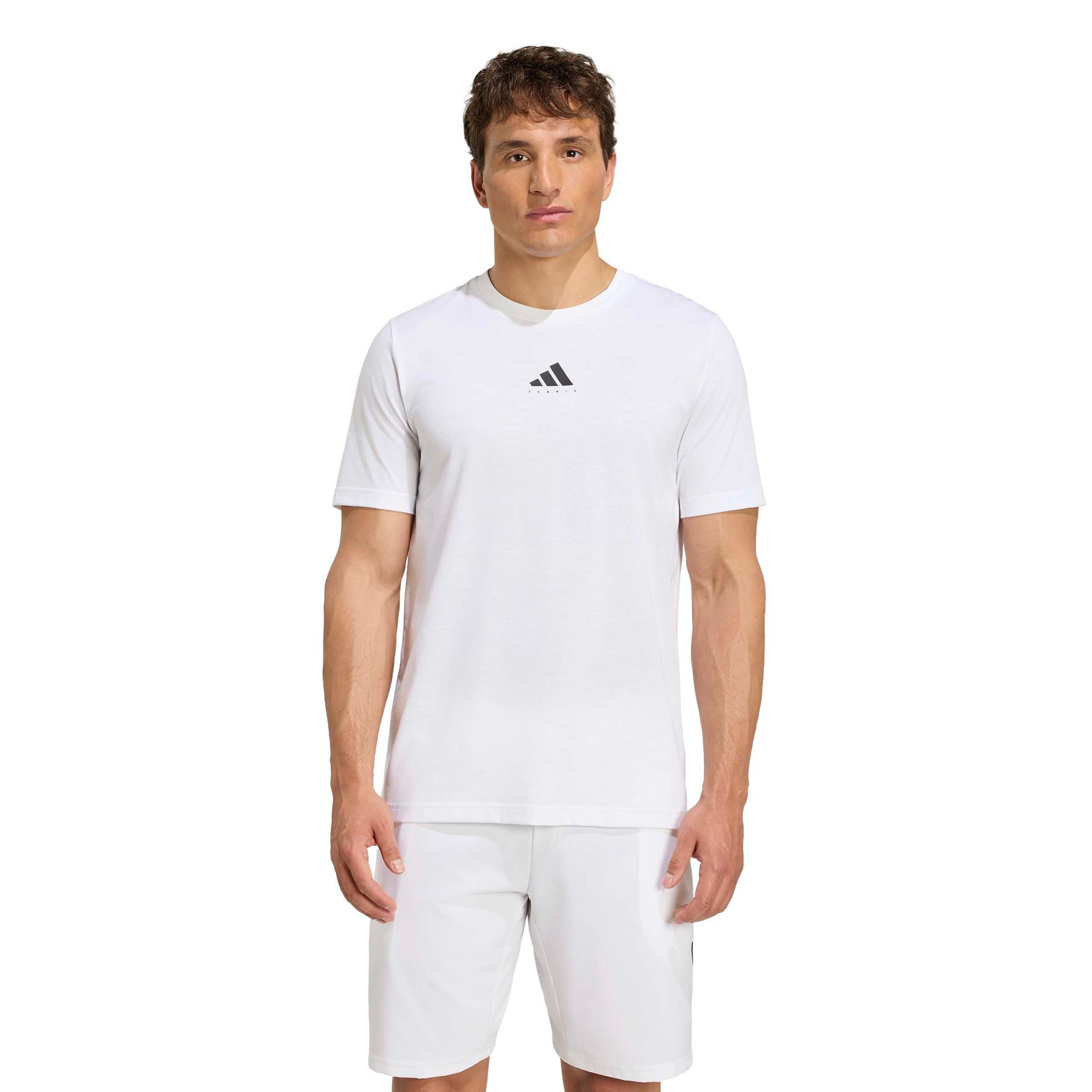 adidas T-Shirt Herren - weiß, mehrfarbig